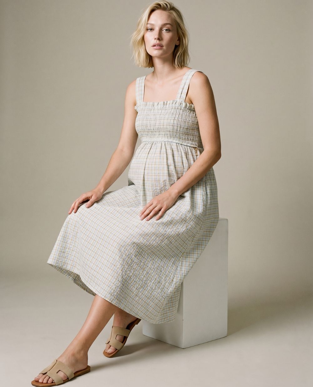 cache-c-ur-robe-d-allaitement-alice-multicolore-vichy-bio image 3