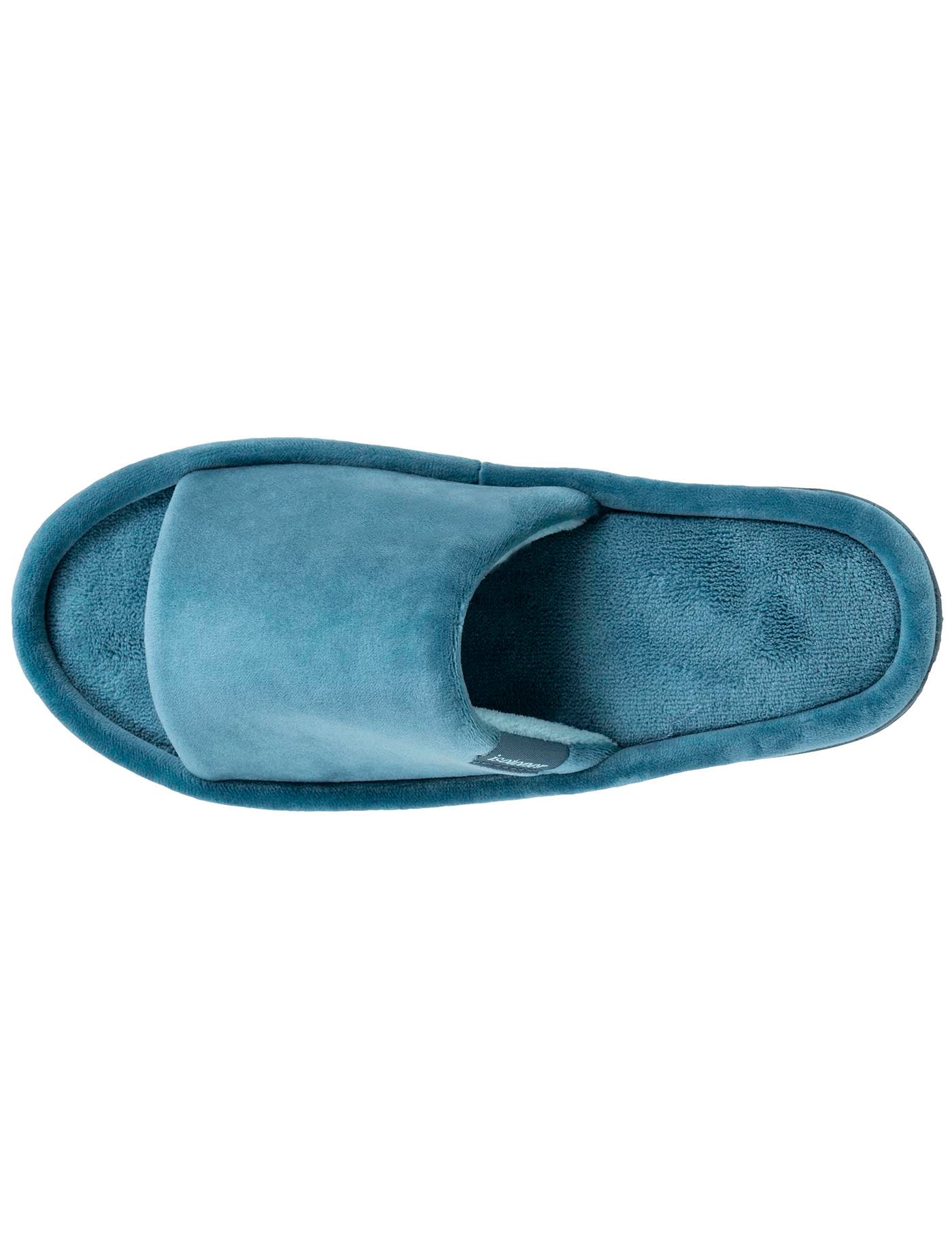 isotoner-chaussons-sandales-plateforme-femme-bleu-canard-3-5-cm image 7