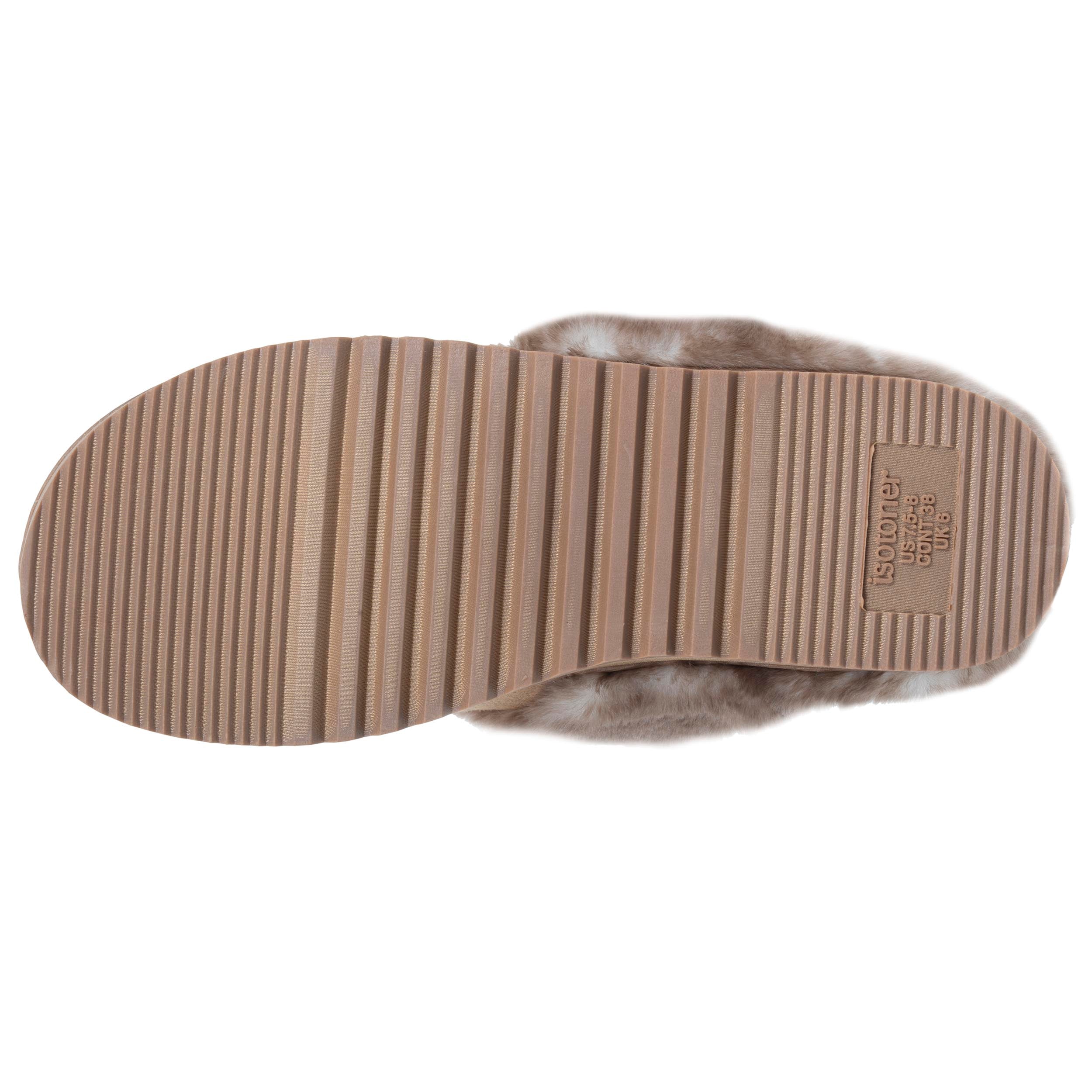 isotoner-chaussons-mules-crant-es-femme-camel image 5