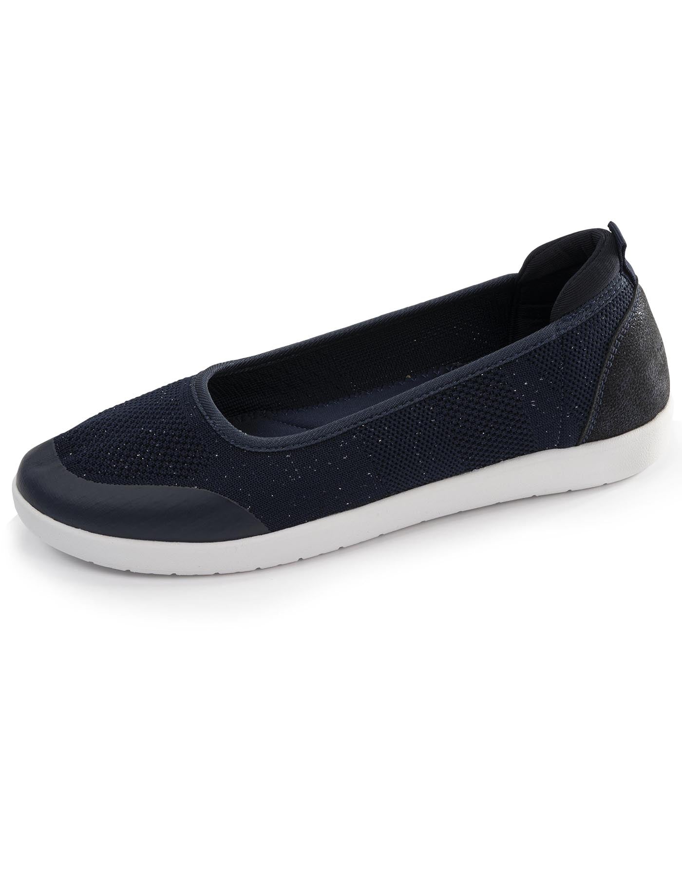 isotoner-ballerines-femme-slip-on-marine-lurex image 6