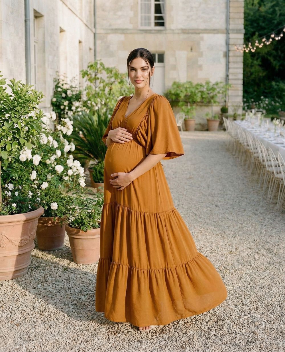 cache-c-ur-claudette-robe-longue-de-maternit-et-d-allaitement-camel image 8