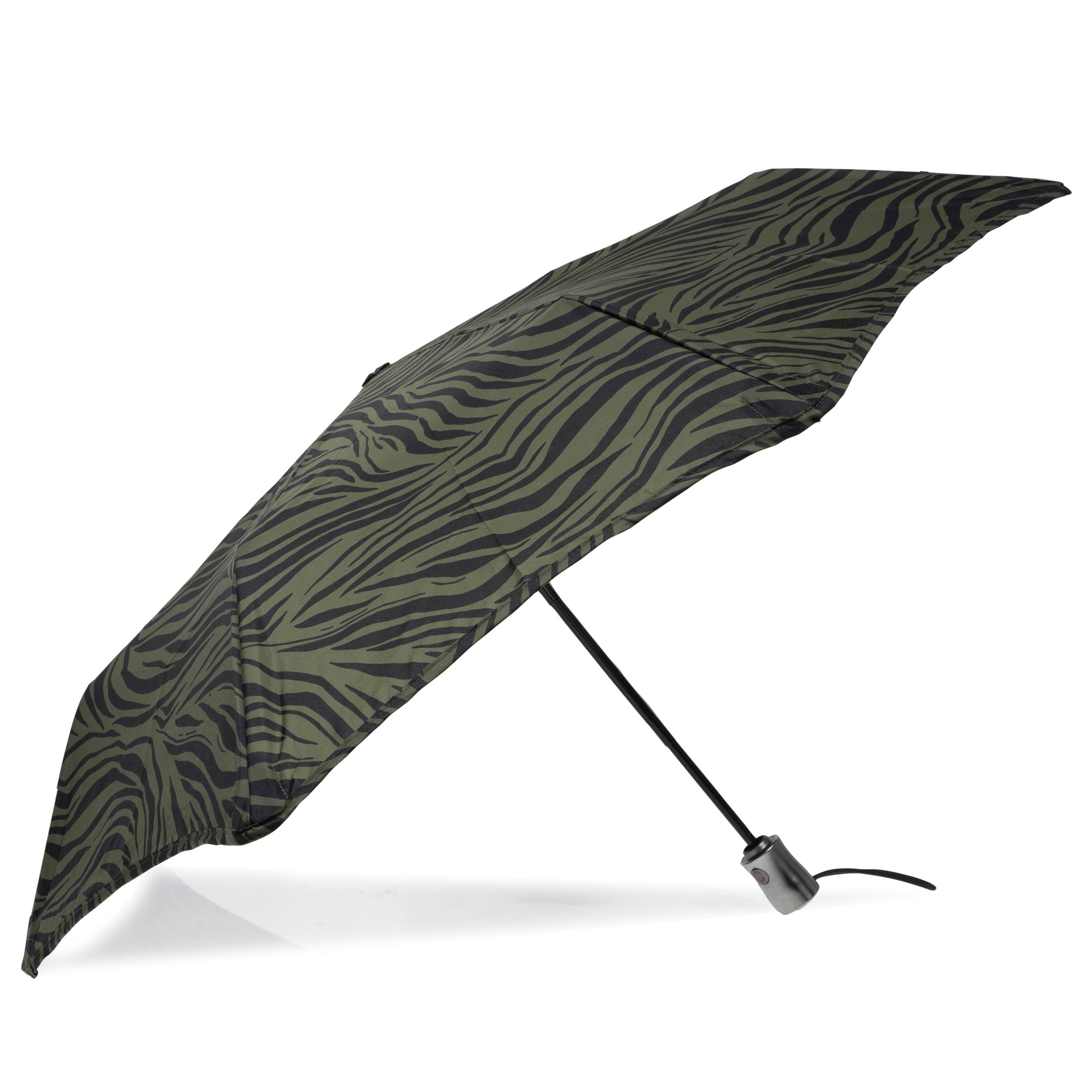 isotoner-parapluie-x-tra-solide-28-cm-z-bre-kaki image 2