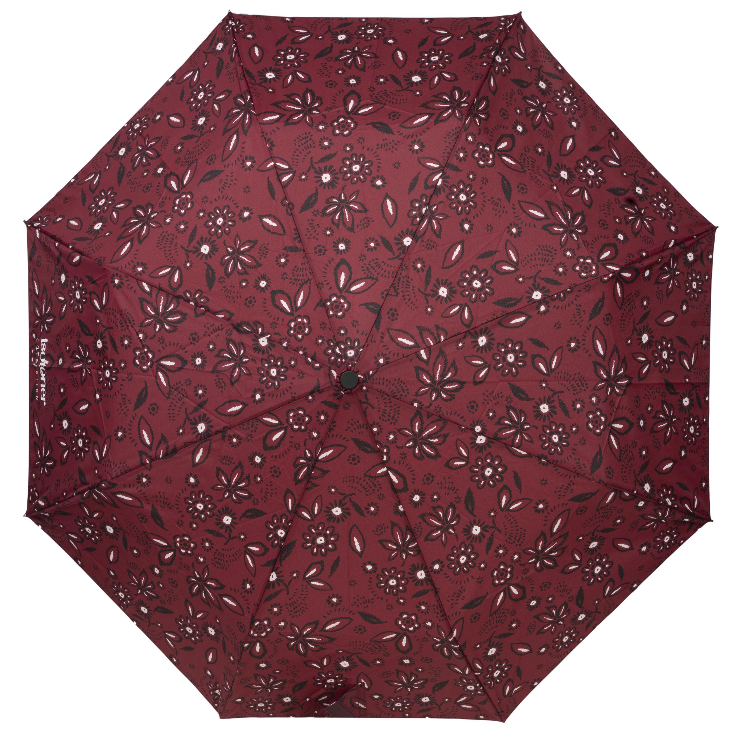 isotoner-parapluie-canne-auto-bandana-bordeaux-90-cm image 3