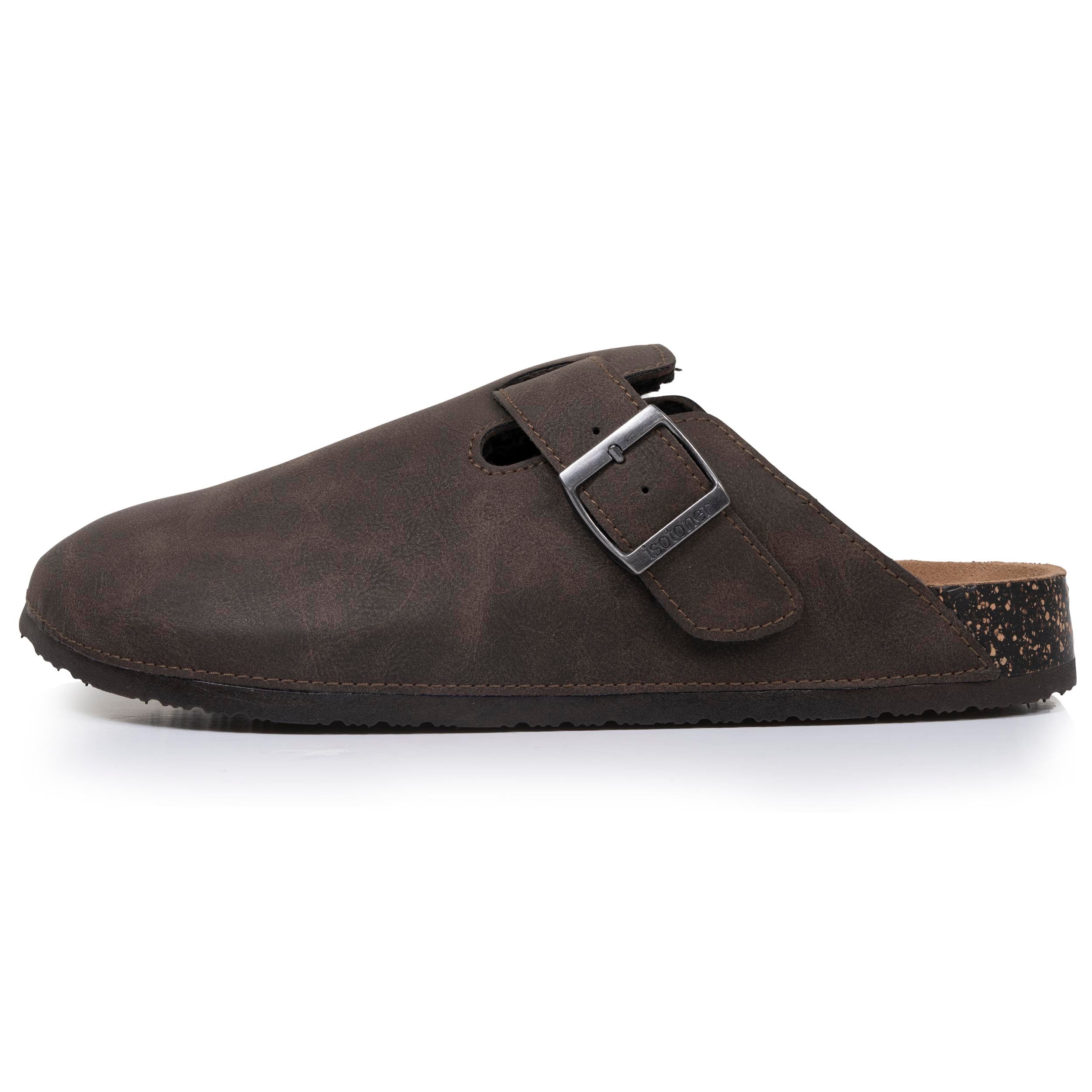 isotoner-sabots-homme-fourr-s-marron-doublure-fourrure image 3