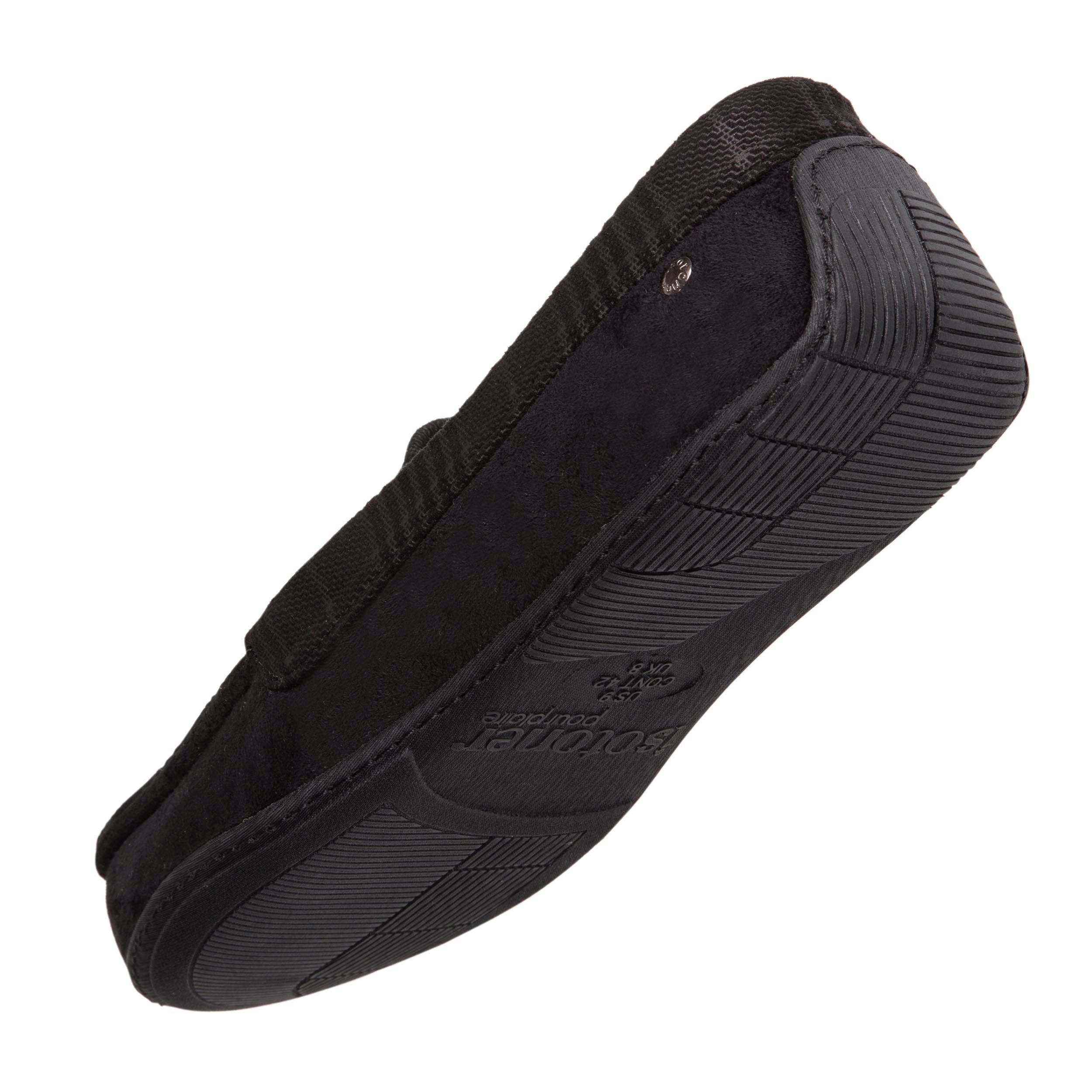 isotoner-chaussons-mocassins-homme-noir-tartan-semelle-gomme image 5