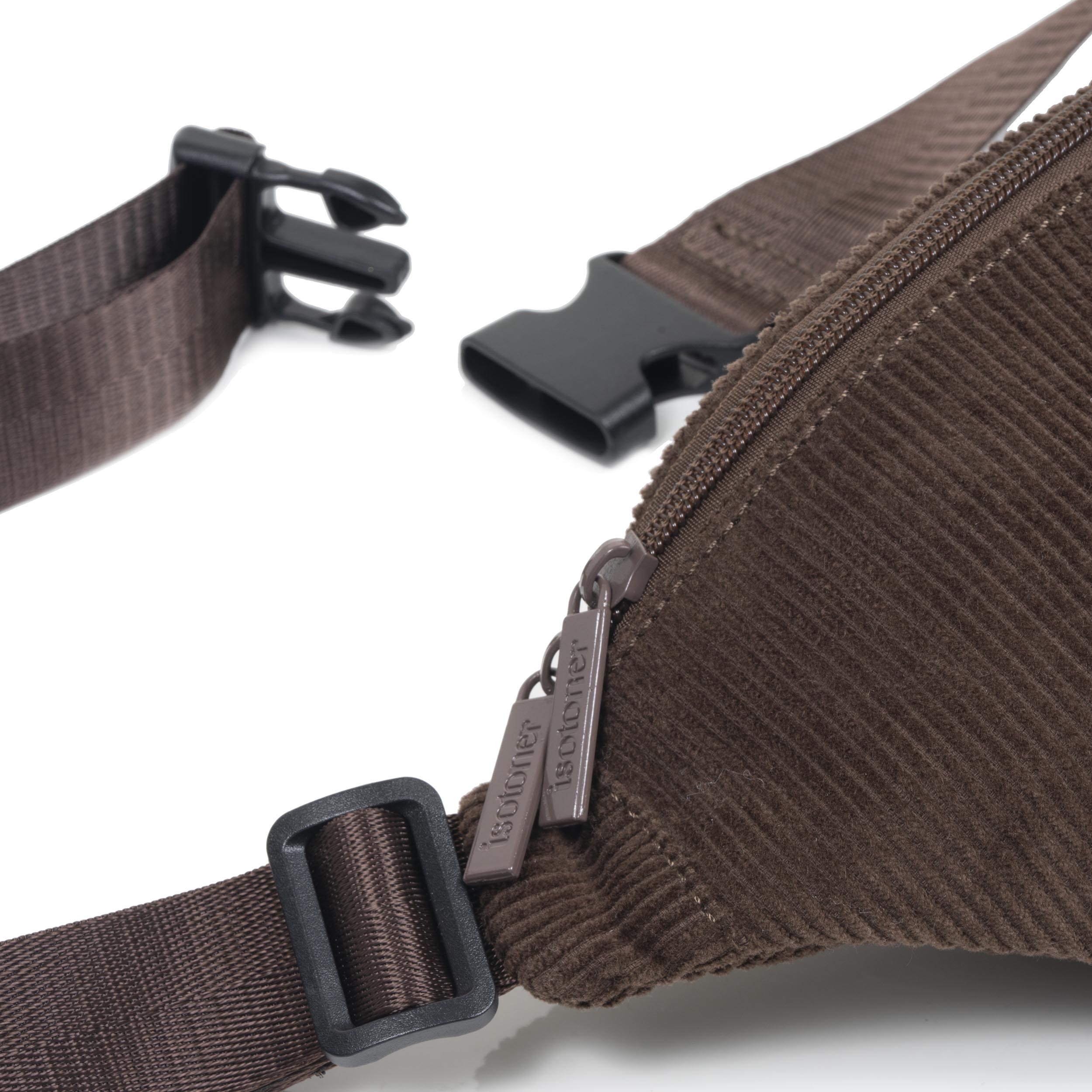 isotoner-sac-banane-mixte-velours-c-tel-marron image 3