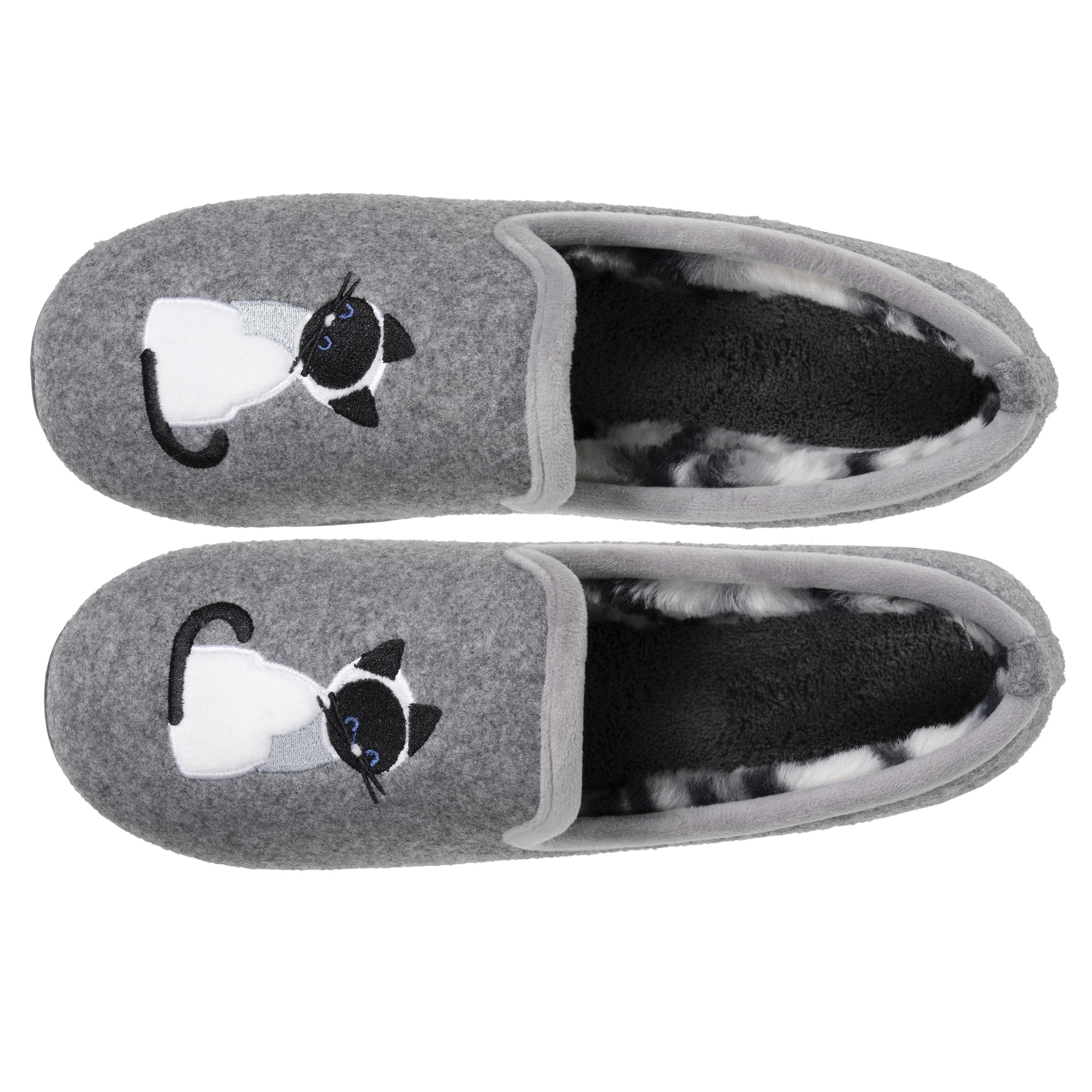 isotoner-chaussons-slippers-femme-gris-charentaises-everywear image 3