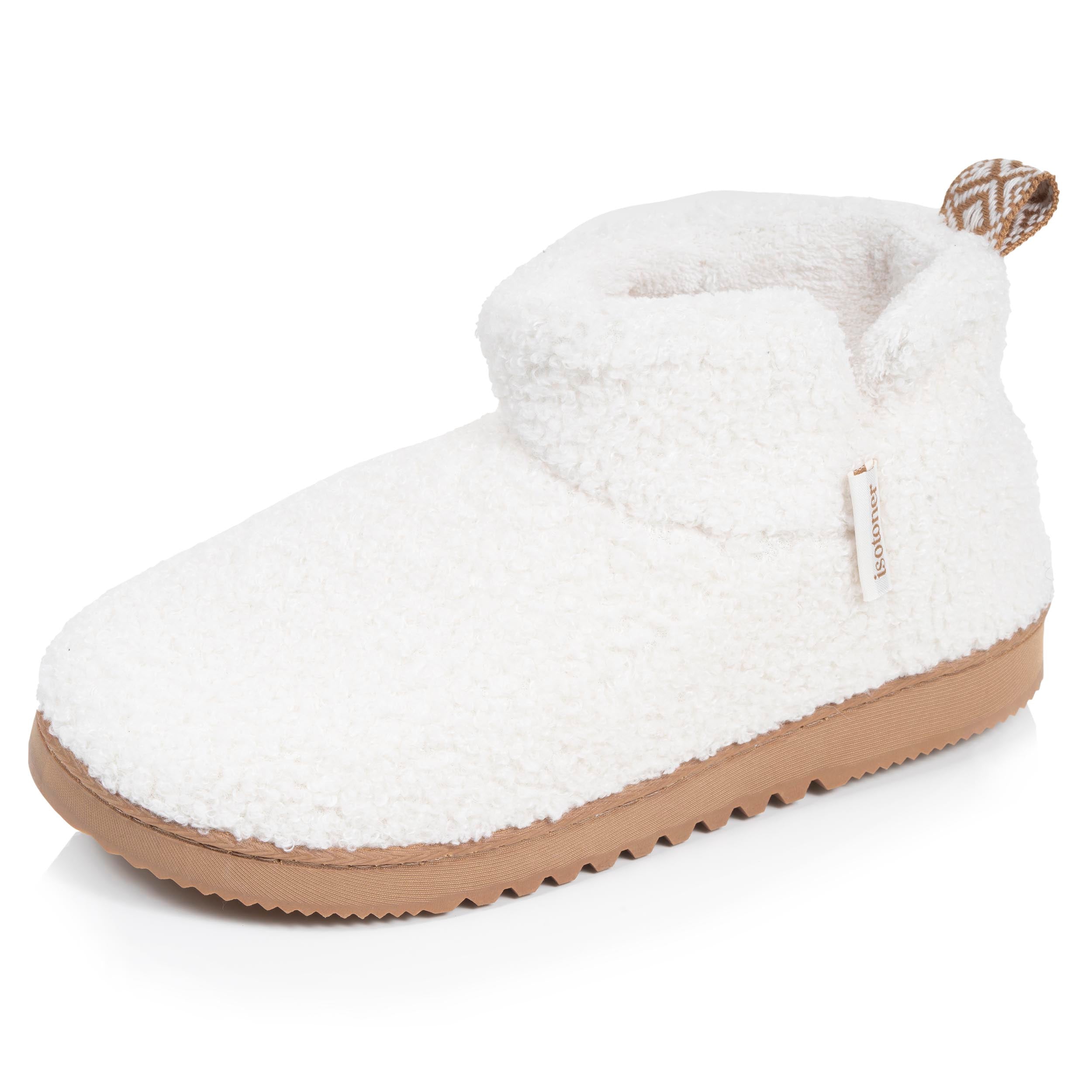 isotoner-chaussons-bottillons-femme-ivoire-sherpa image 1