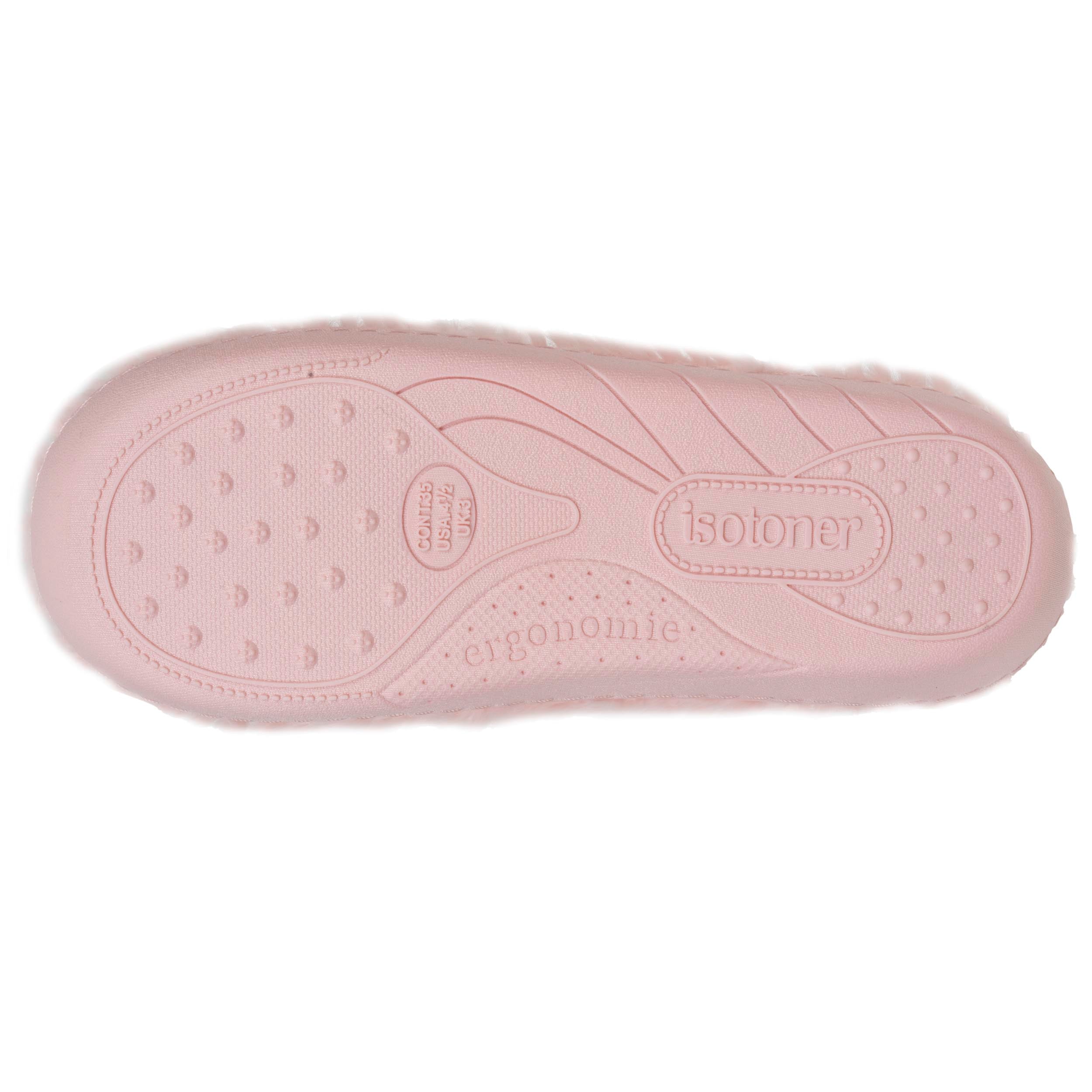isotoner-chaussons-mules-junior-rose-chat image 4