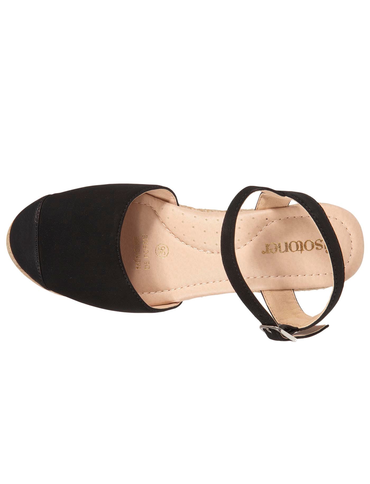 isotoner-espadrilles-ferm-es-femme-talon-corde-6-cm-noir image 7