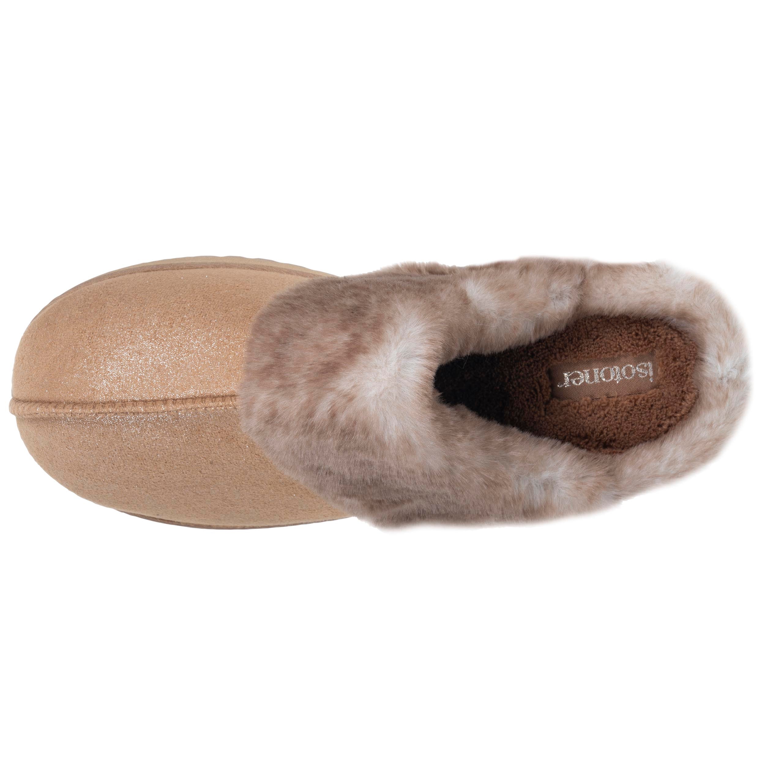 isotoner-chaussons-mules-crant-es-femme-camel image 3