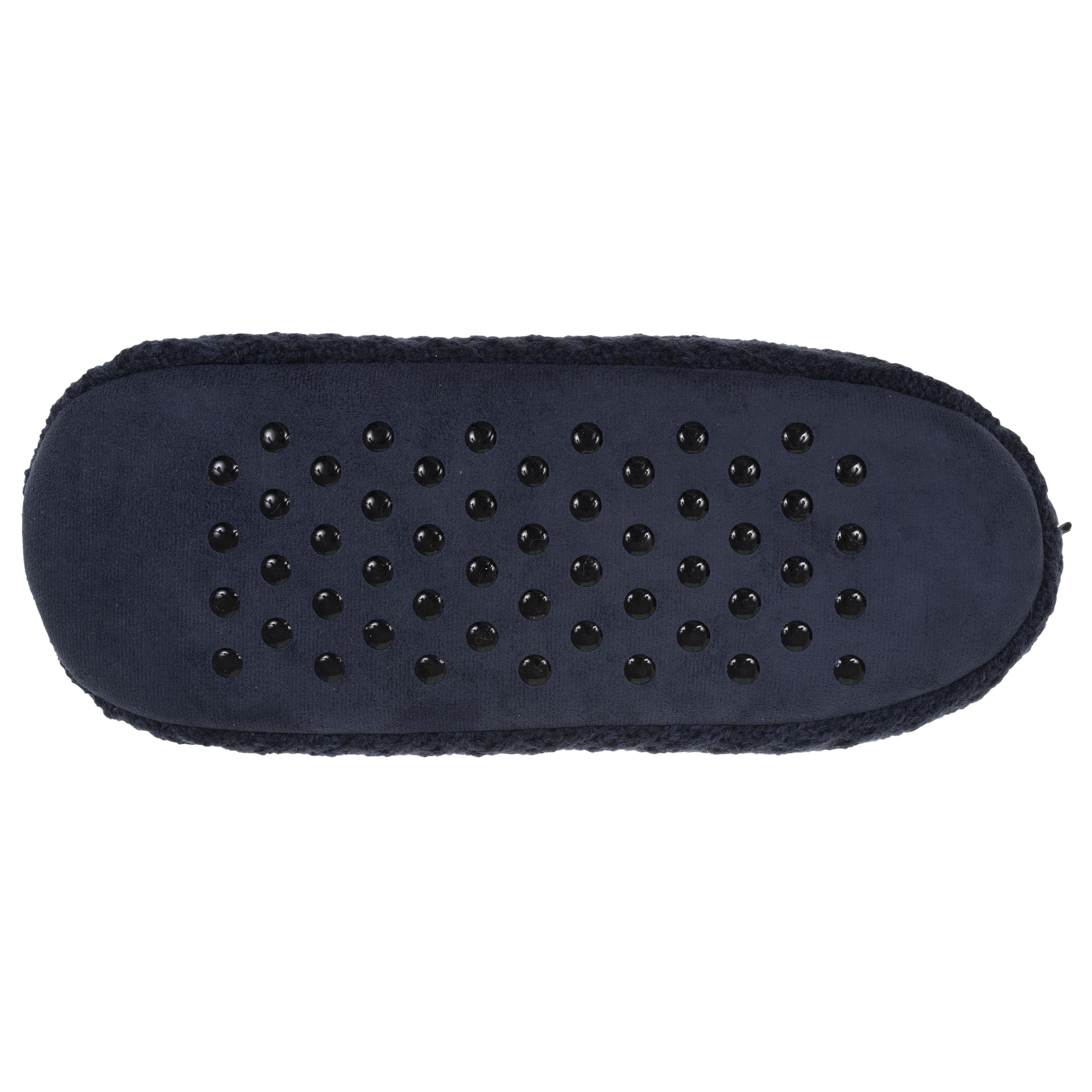 isotoner-chaussettes-chaussons-homme-maille-marine-chin-sherpa image 4