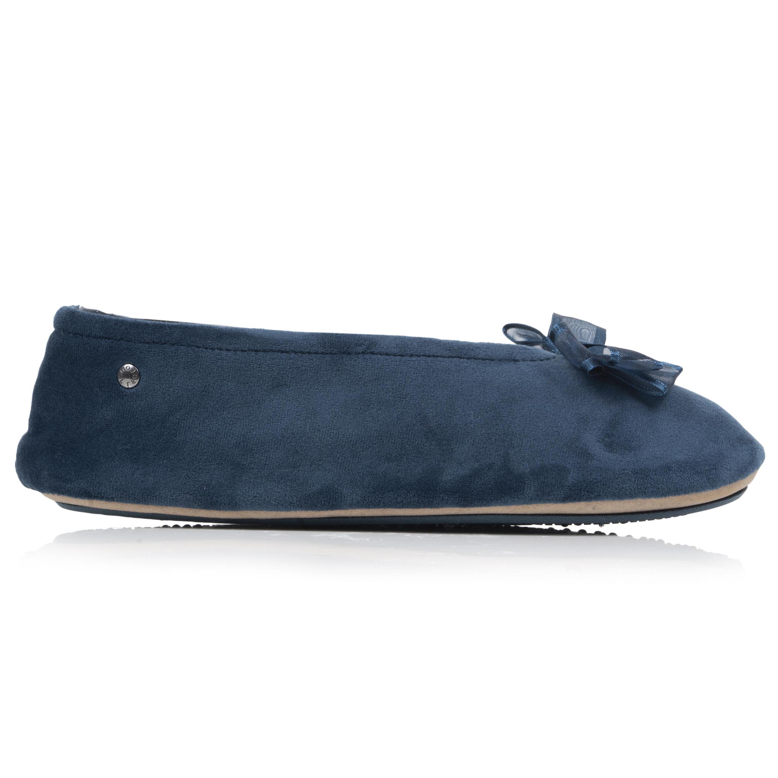 isotoner-chaussons-ballerines-femme-tulle-bleu-canard image 8