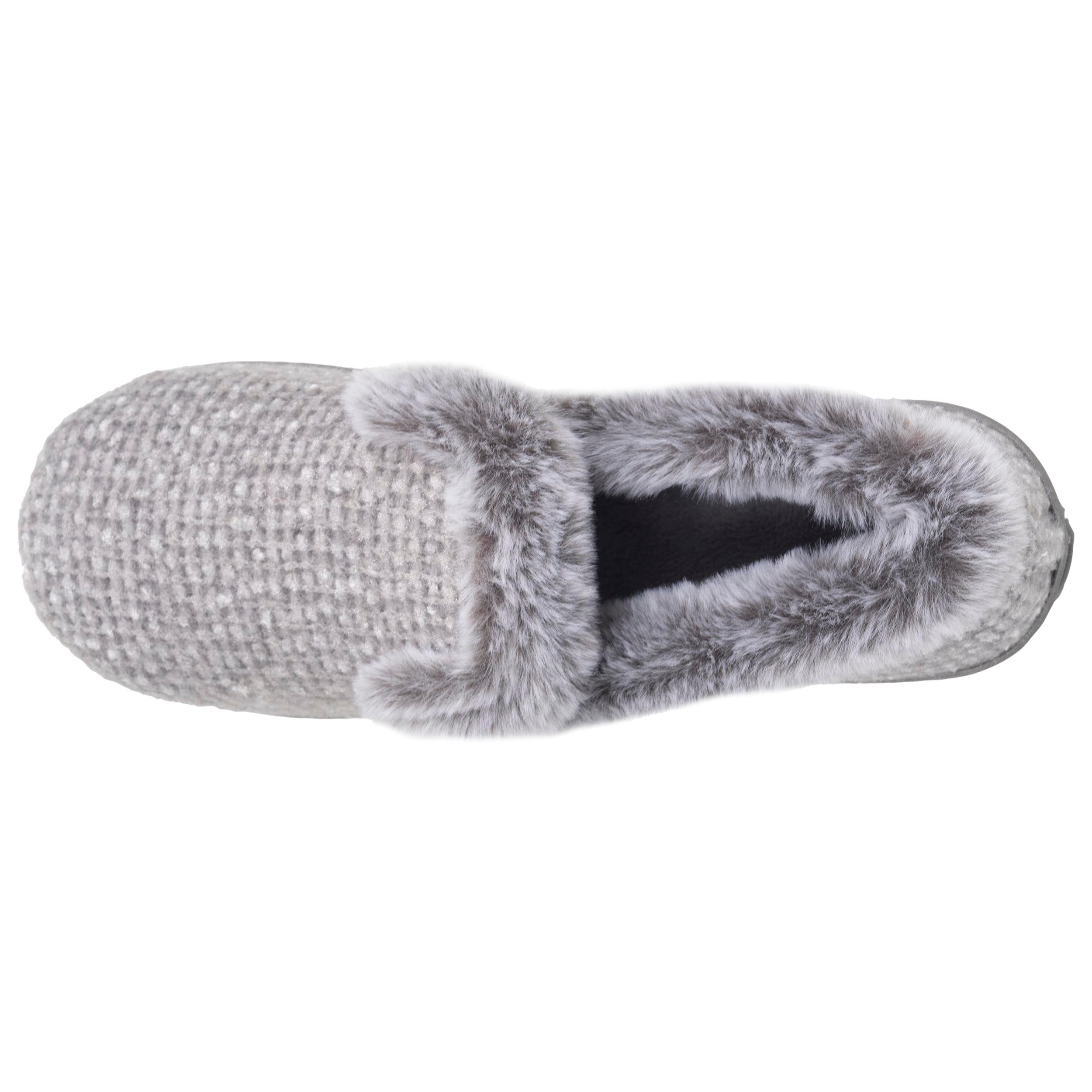 isotoner-chaussons-charentaises-femme-relief-gris image 3