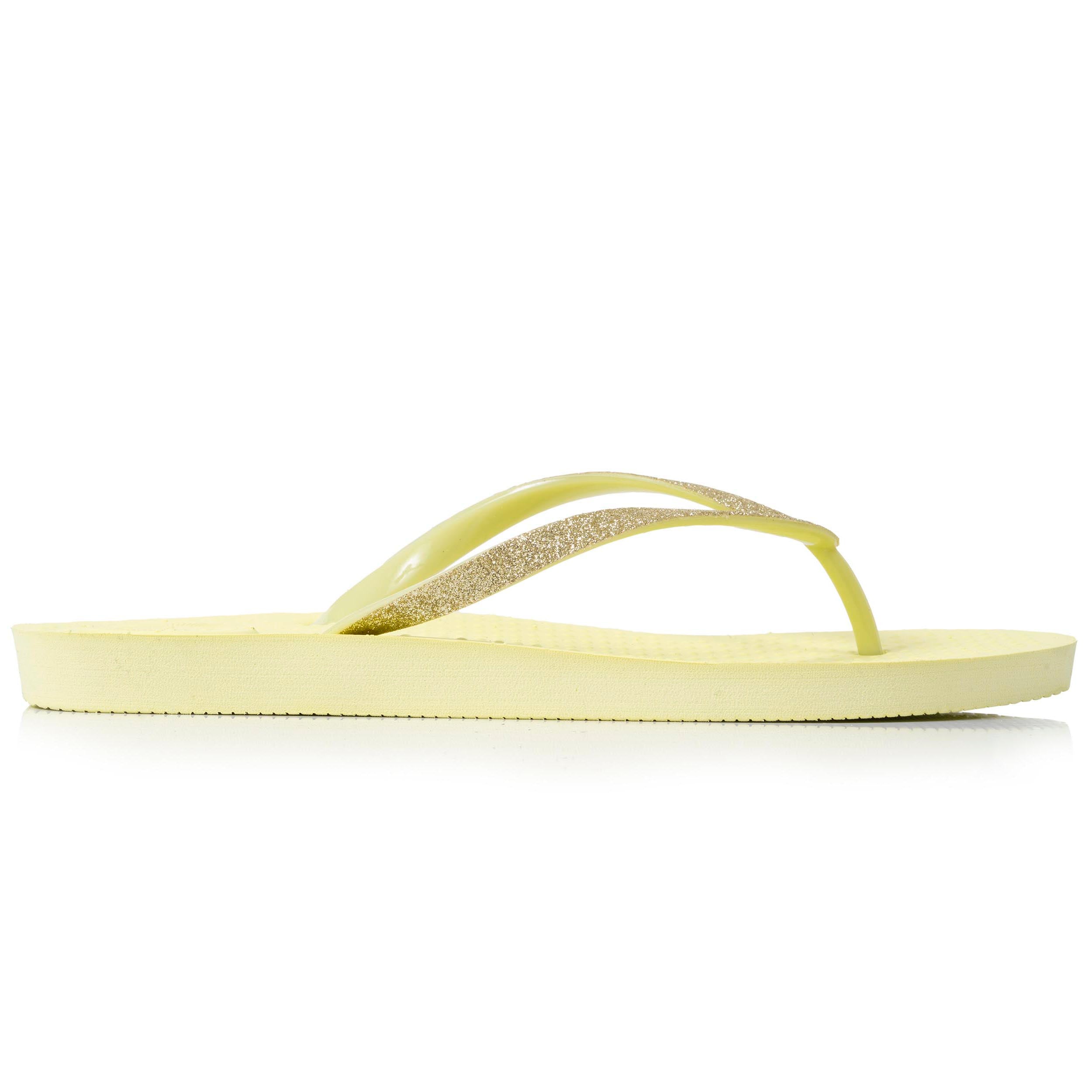 isotoner-tongs-femme-tige-paillettes-jaune image 8