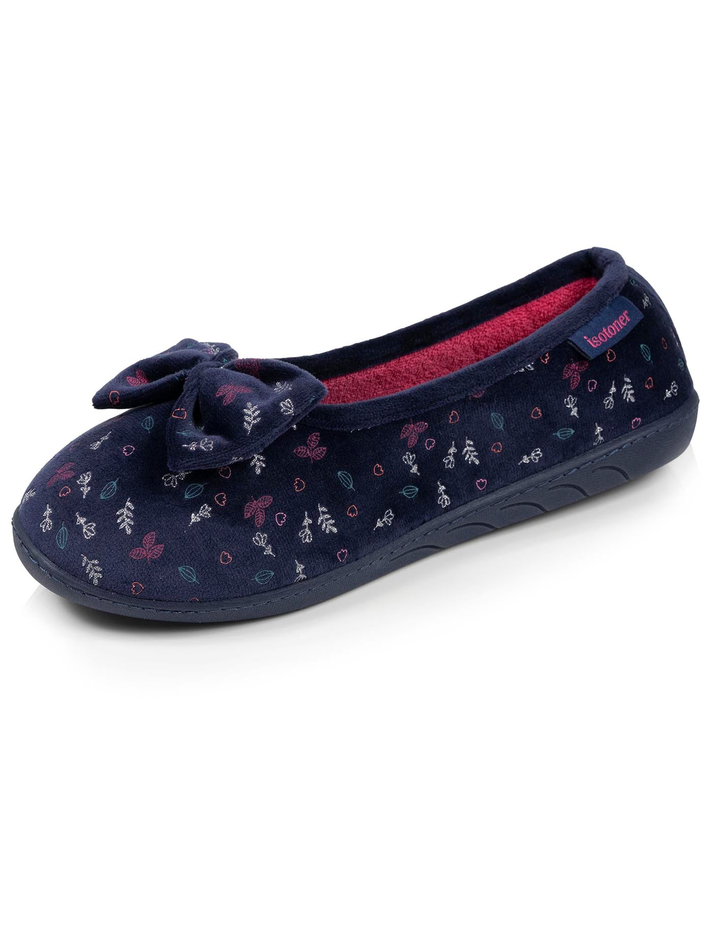 isotoner-chaussons-ballerines-femme-marine-m-moire-de-forme-2 image 6