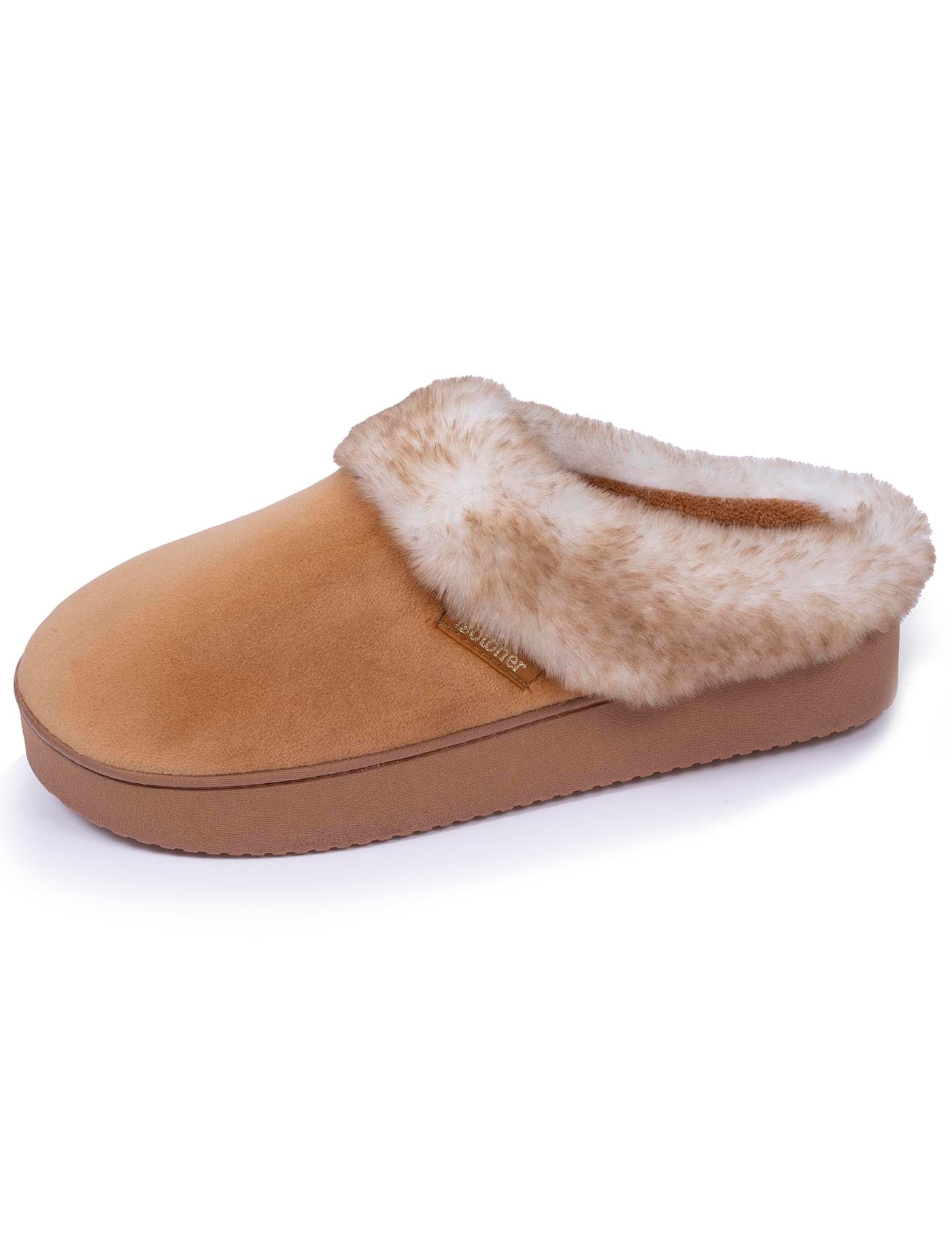 isotoner-chaussons-mules-femme-talon-plateforme-camel image 6