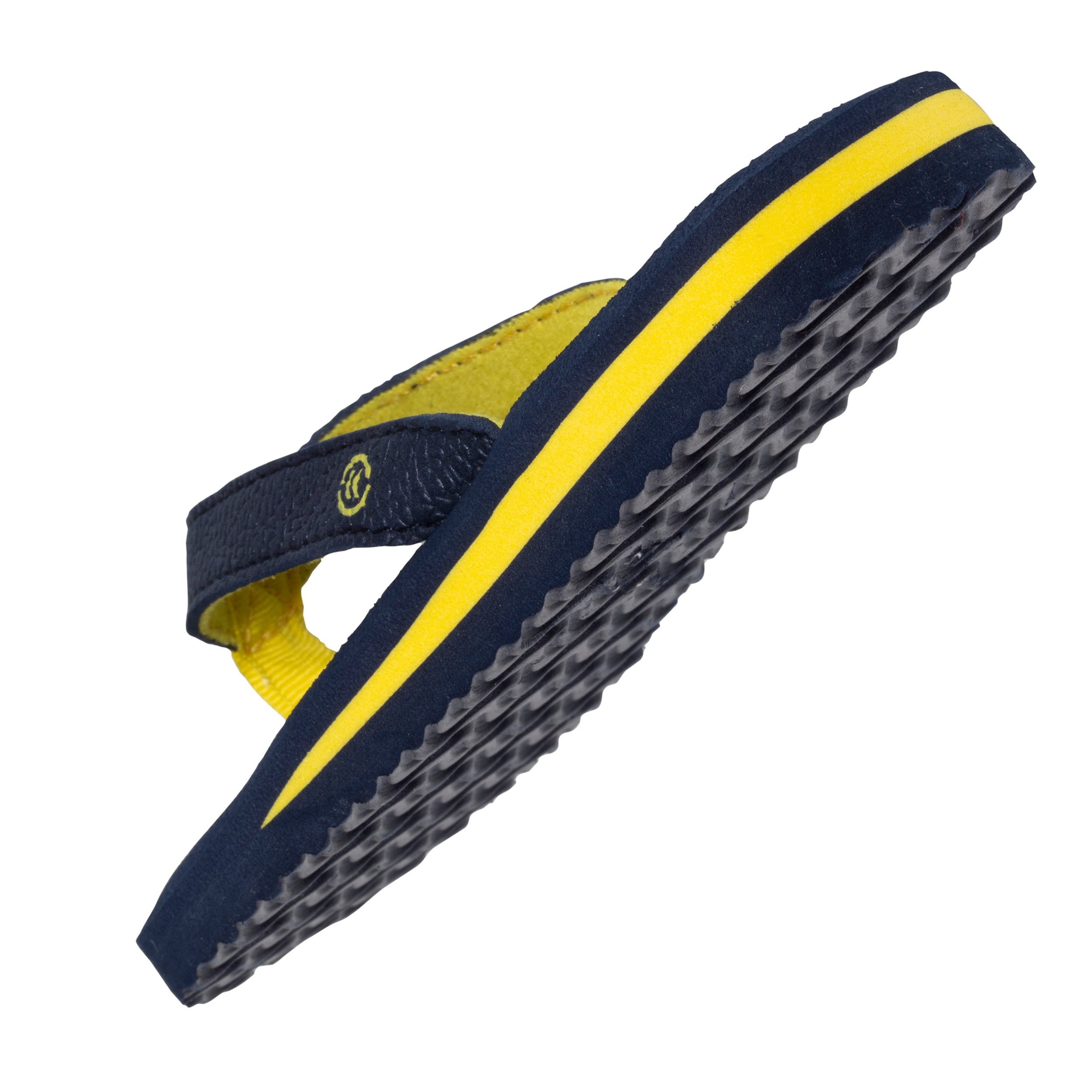 isotoner-tongs-enfant-confort-marine-jaune-yoga image 5