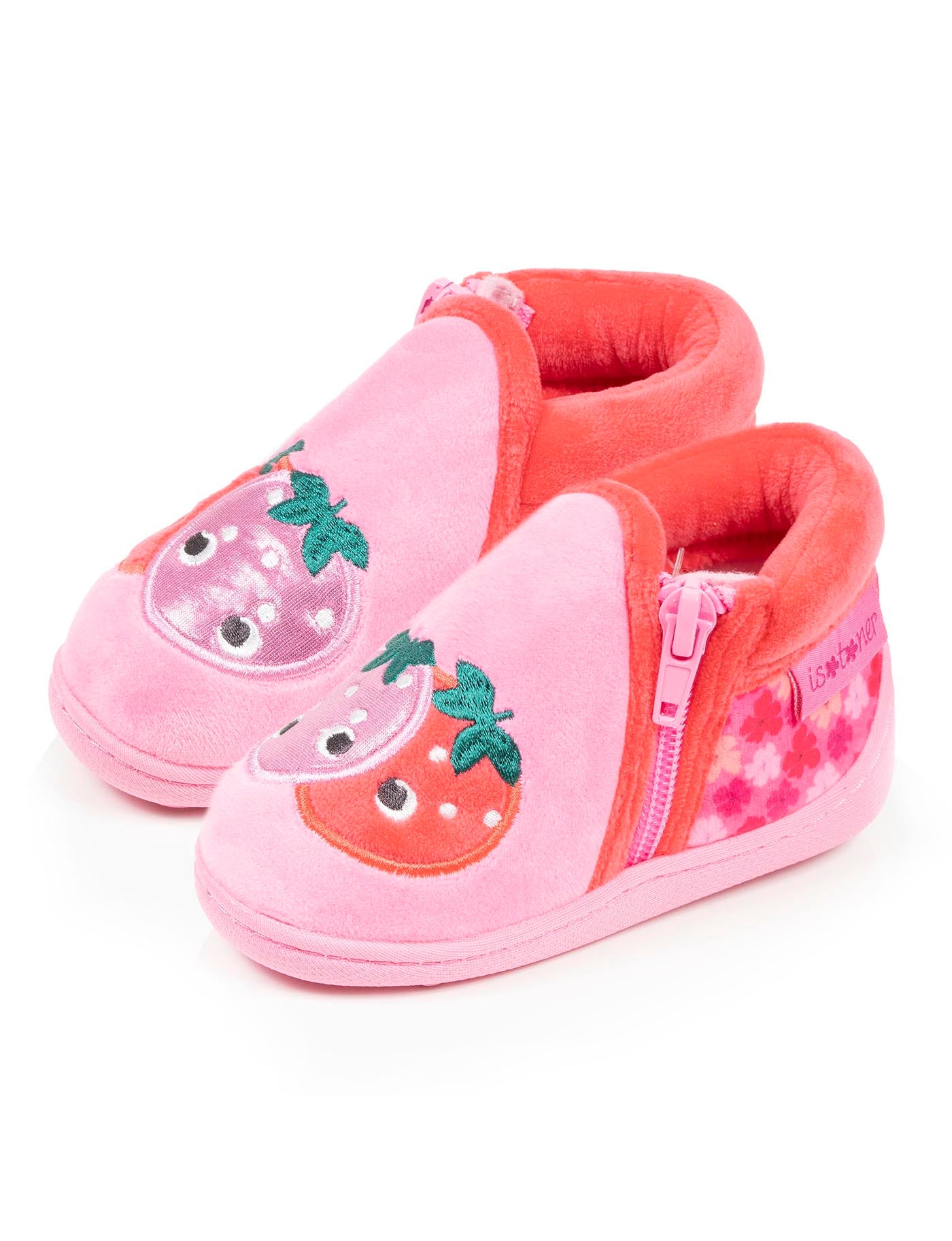 isotoner-chaussons-bottillons-zip-b-b-fraise-rose image 6