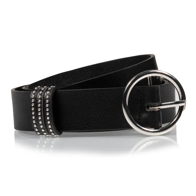 isotoner-ceinture-femme-ronde-grain-e-noir-3-cm image 1