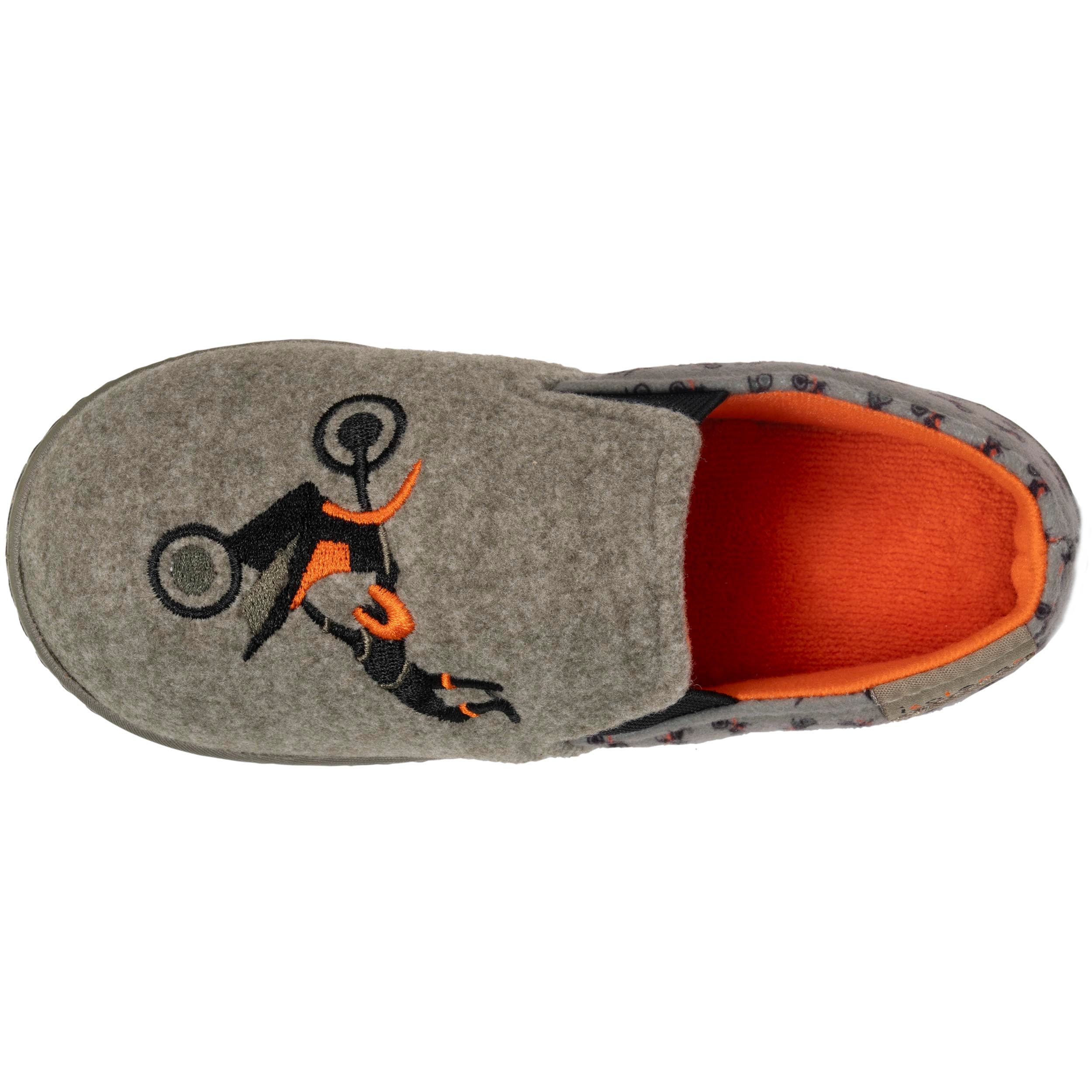 isotoner-chaussons-mocassins-enfant-moto-kaki-chin image 2
