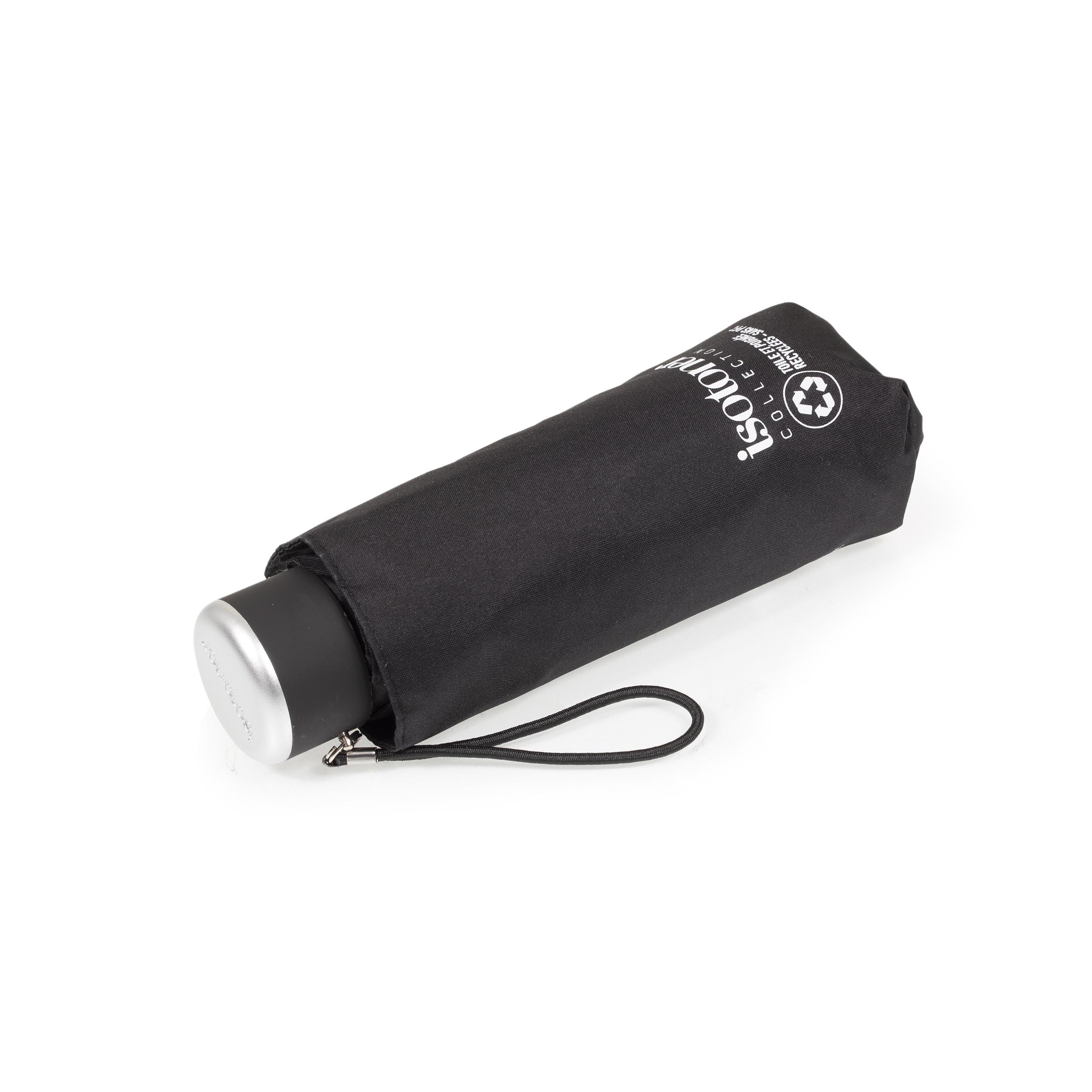 isotoner-parapluie-mini-slim-noir-ouverture-manuelle image 1