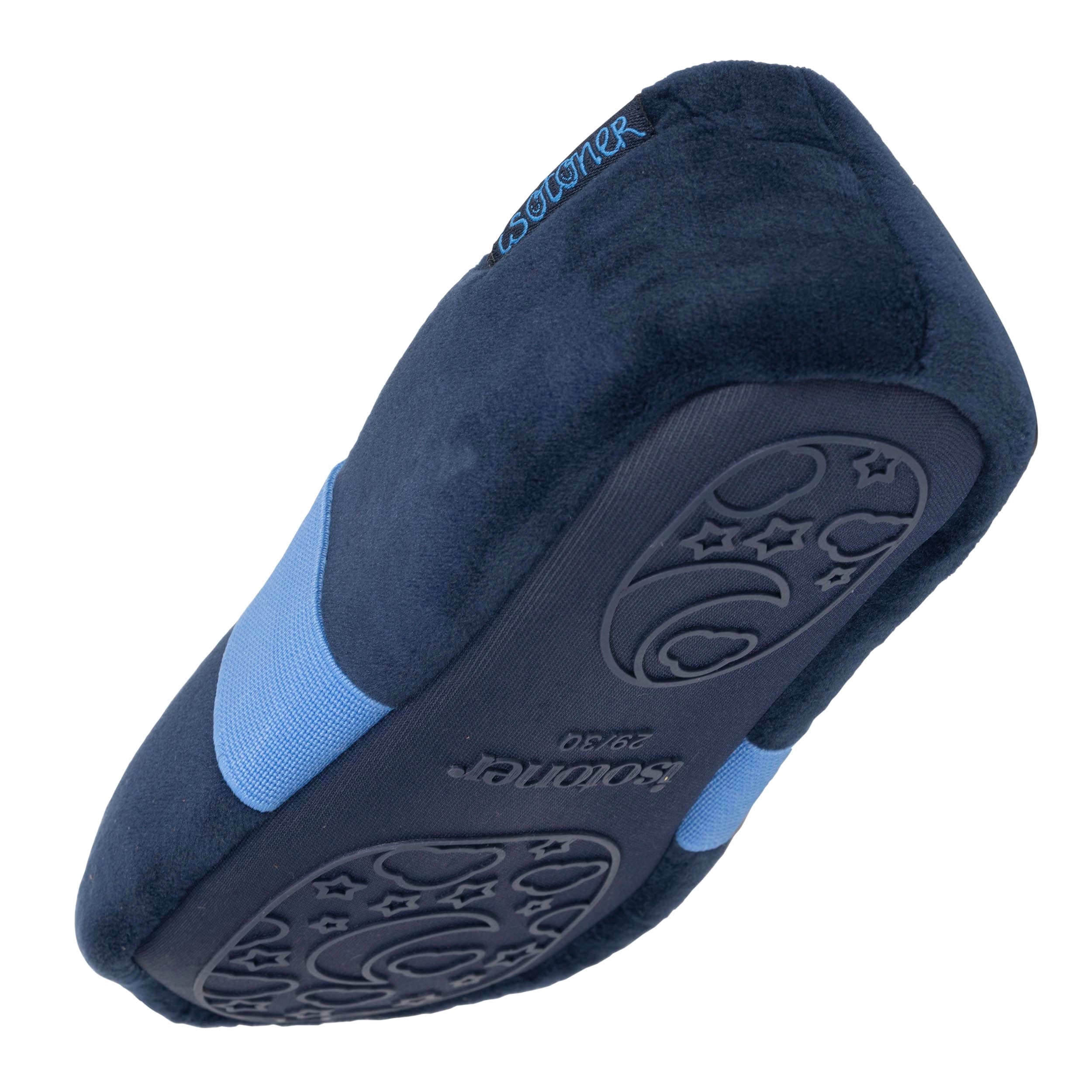 isotoner-chaussons-slippers-enfant-marine-microvelours-motif-voiture image 5