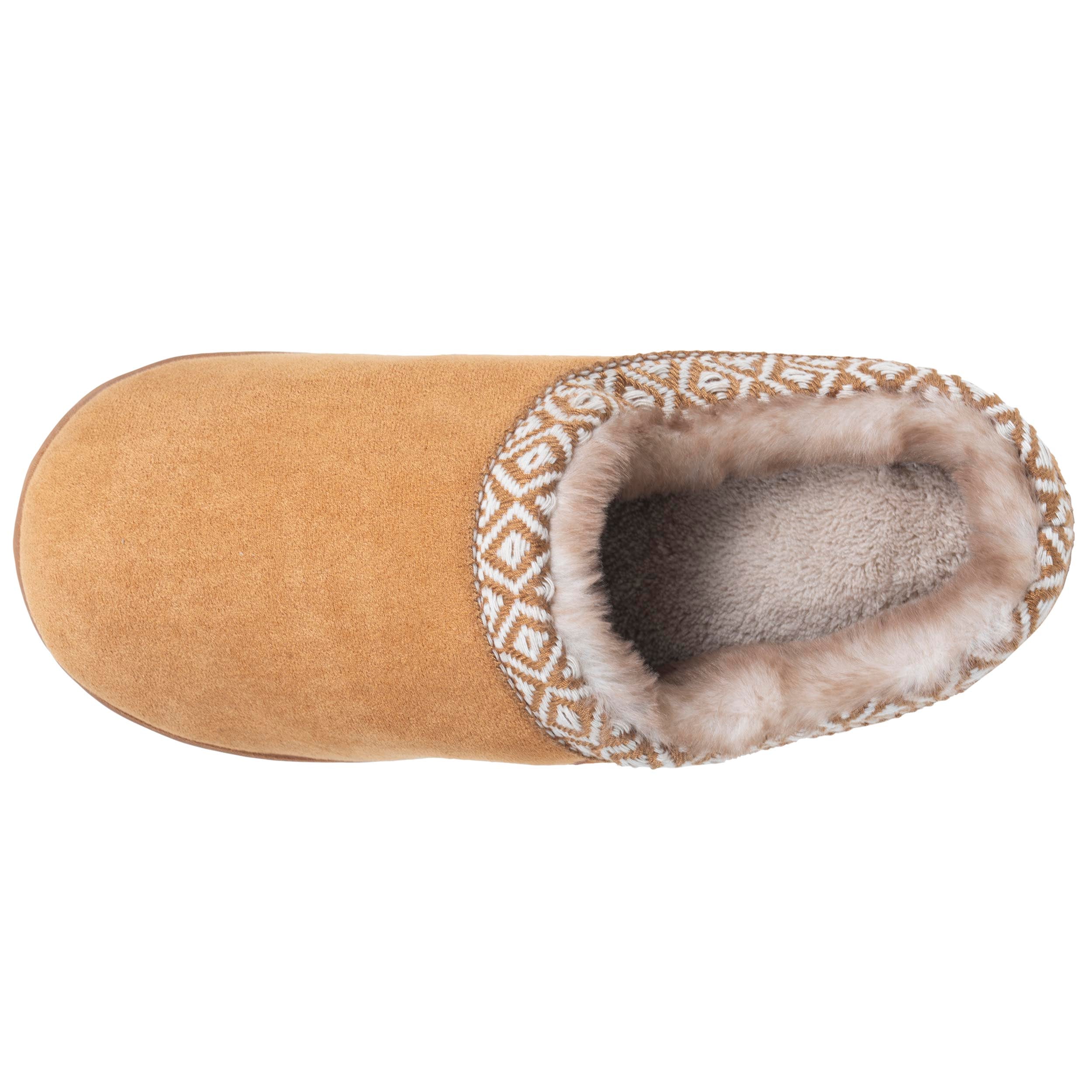 isotoner-chaussons-mules-plateforme-femme-camel-liser image 3