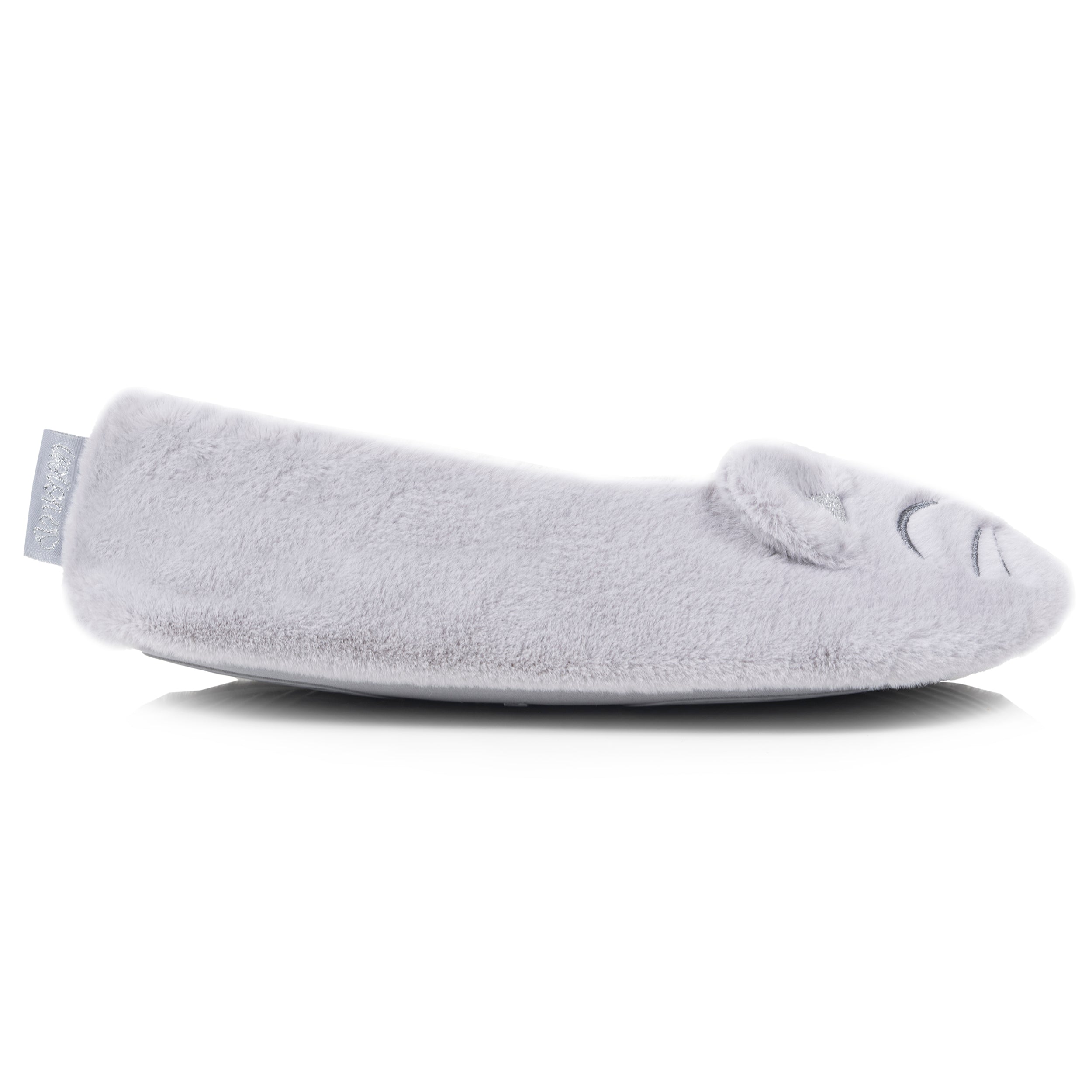 isotoner-ballerines-chaussons-femme-3d-fourrure-gris image 8