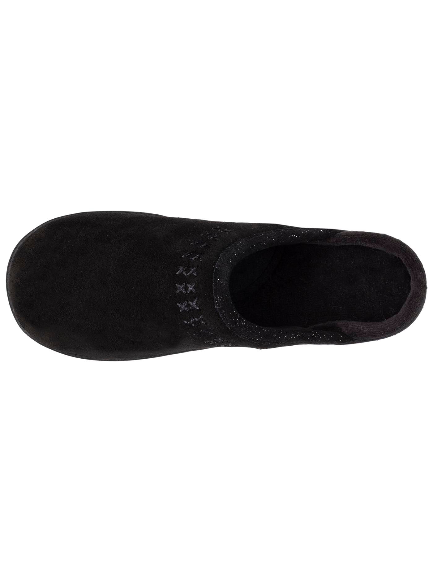 isotoner-chaussons-mules-cuir-femme-noir image 7