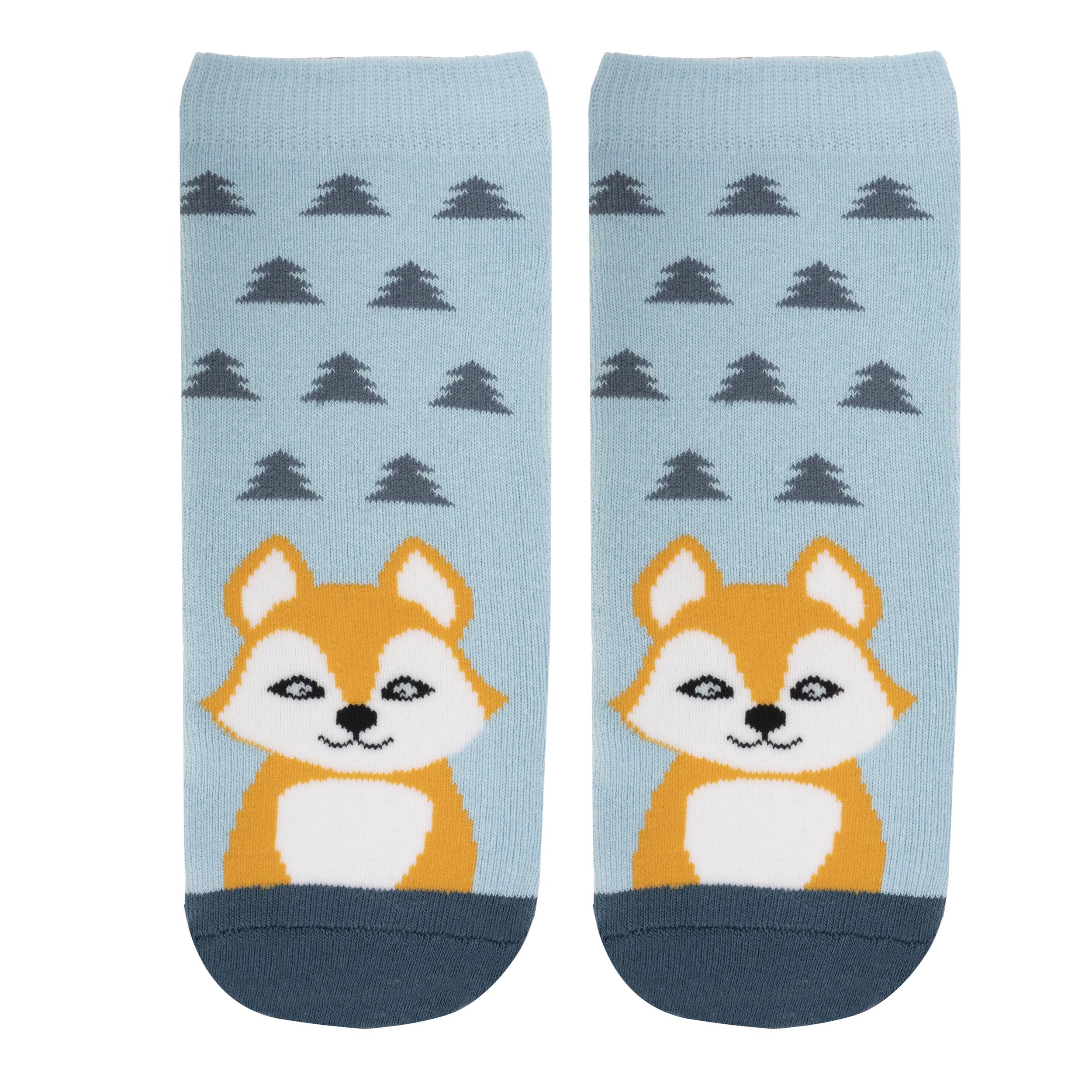 isotoner-chaussettes-antid-rapantes-enfant-renard-bleu-5-8-ans image 1