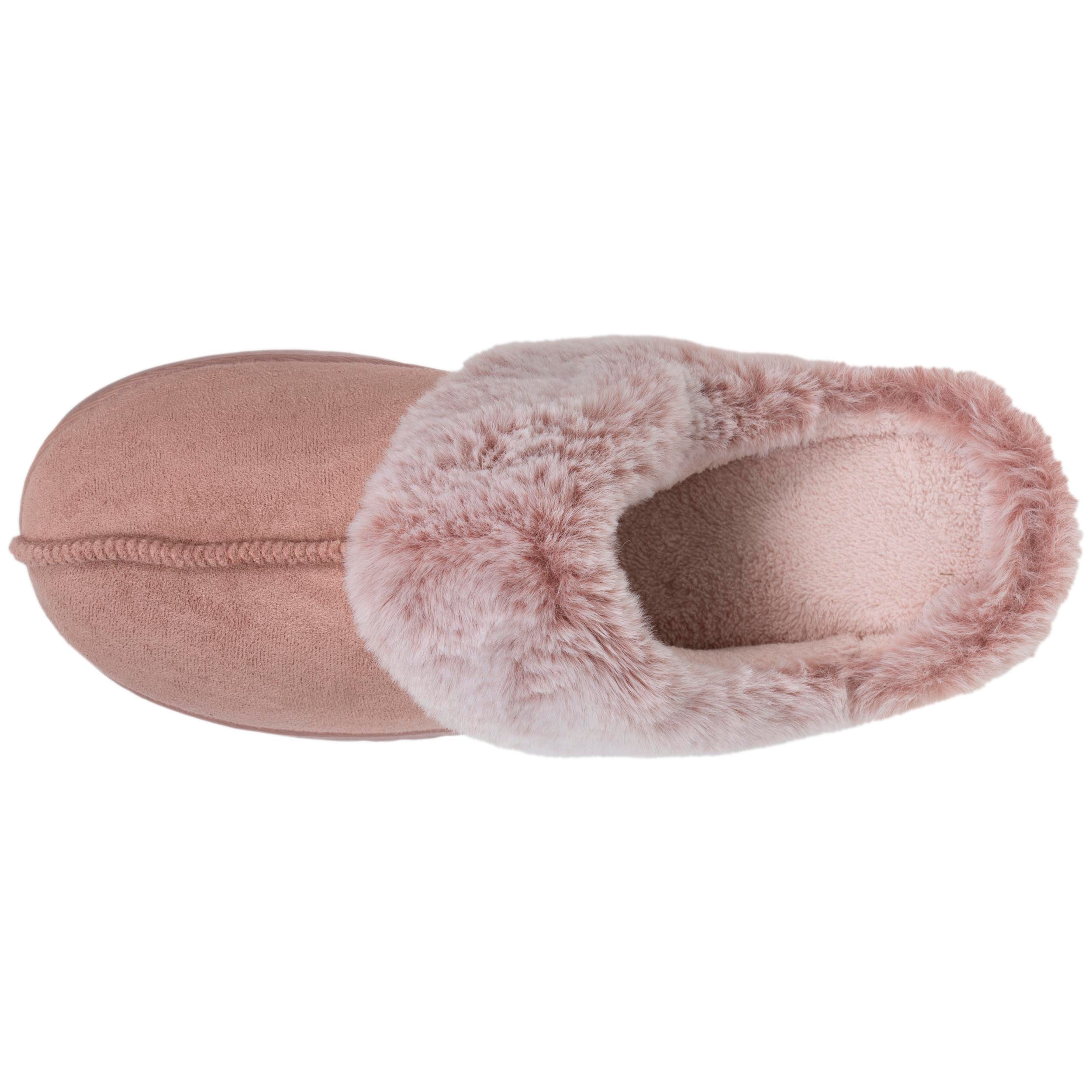 isotoner-chaussons-mules-femme-blush-su-dine-fourrure image 2