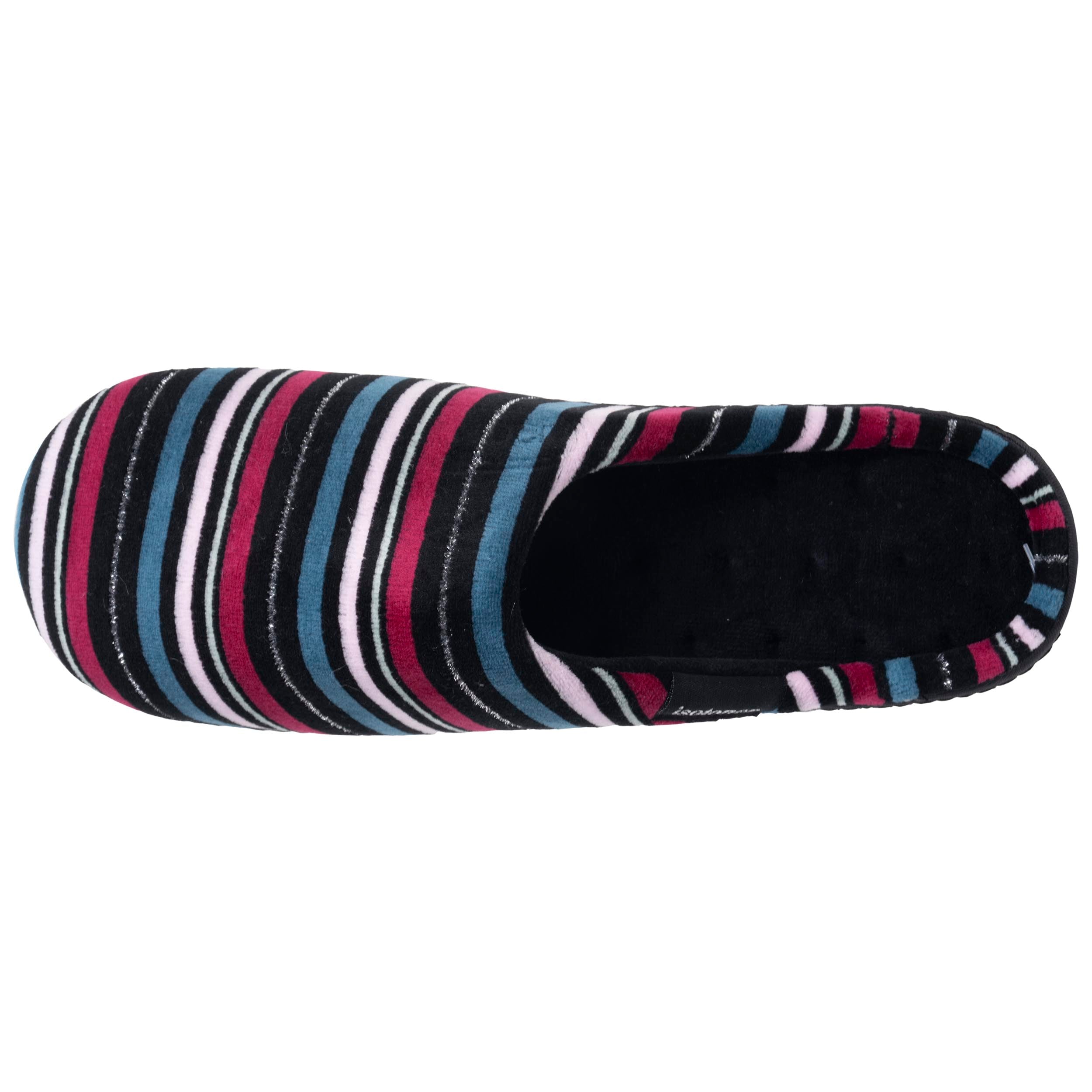 isotoner-chaussons-mules-femme-rayures-canard image 3