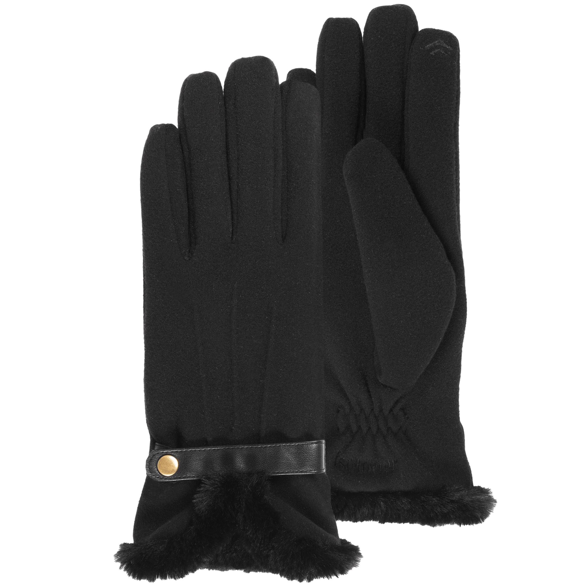 isotoner-gants-femme-noir-tactiles-microfibre-smartouch image 1