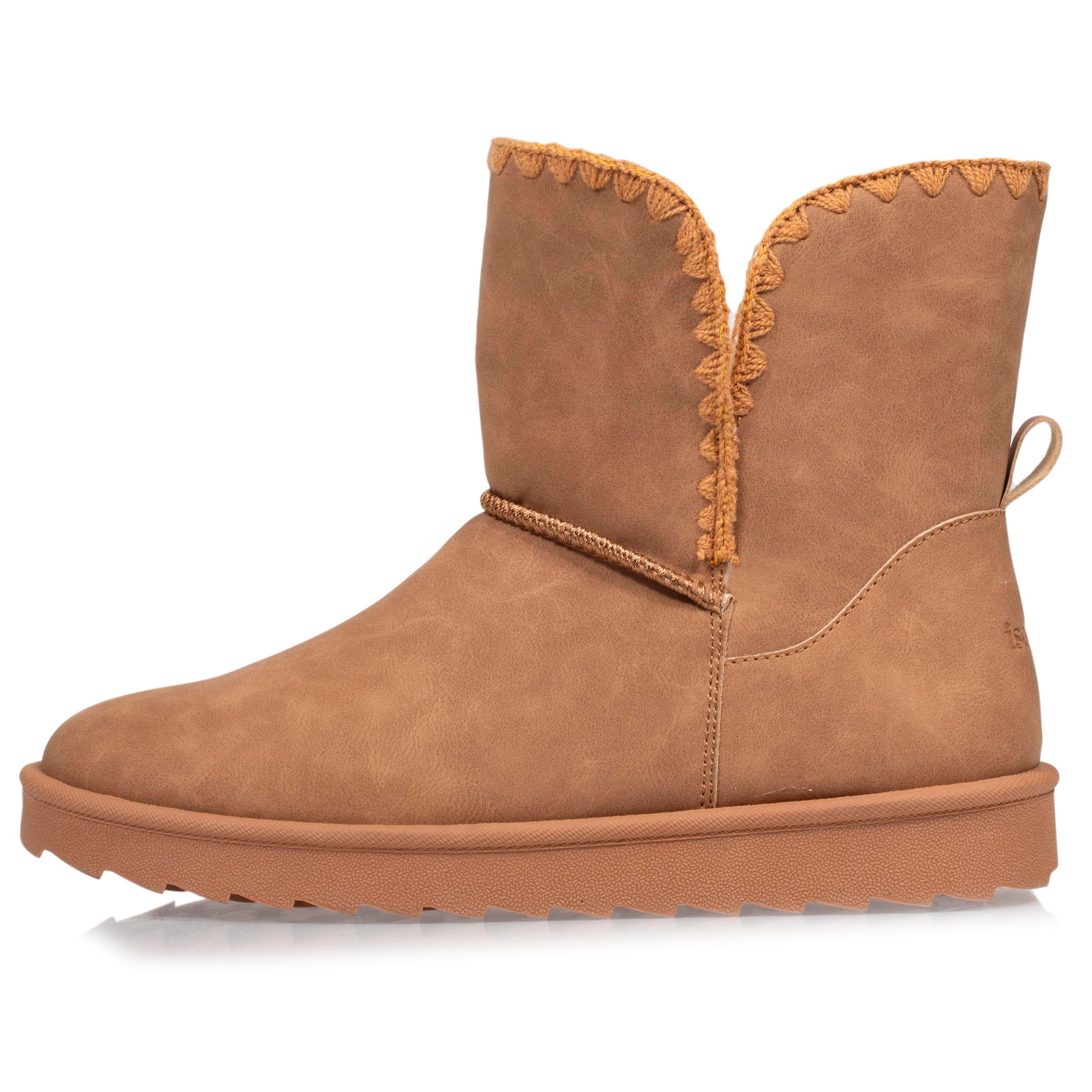 isotoner-bottines-haute-femme-camel-fourrure-m-moire-de-forme image 4