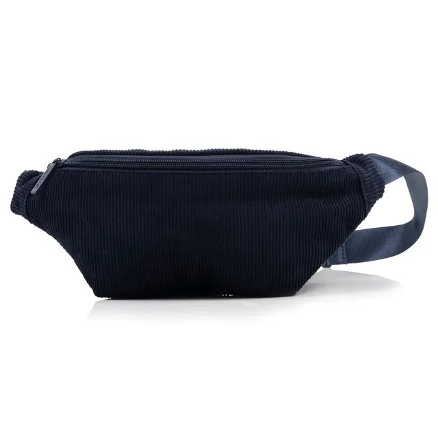 isotoner-sac-banane-mixte-velours-c-tel-marine-31x13x8-cm image 1