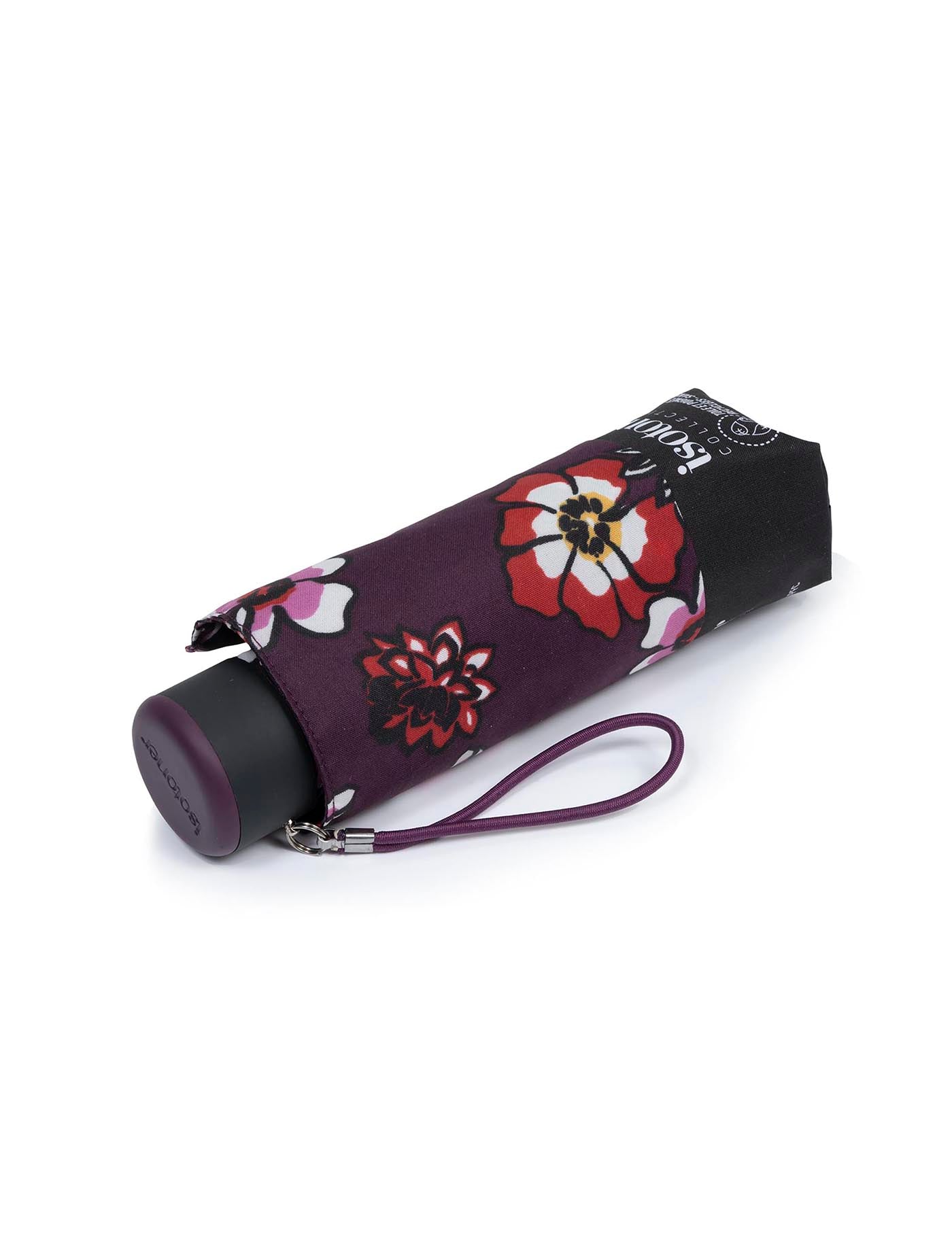 isotoner-parapluie-mini-slim-fleurs-pens-es-violet image 6