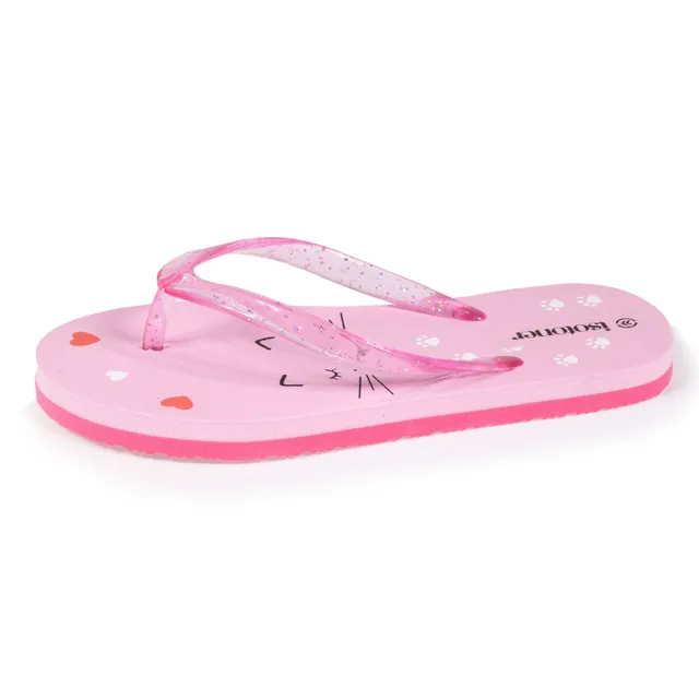 isotoner-tongs-enfant-chat-rose-fille image 1
