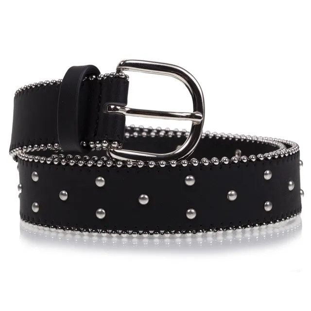 isotoner-ceinture-femme-d-tails-clous-noire image 1