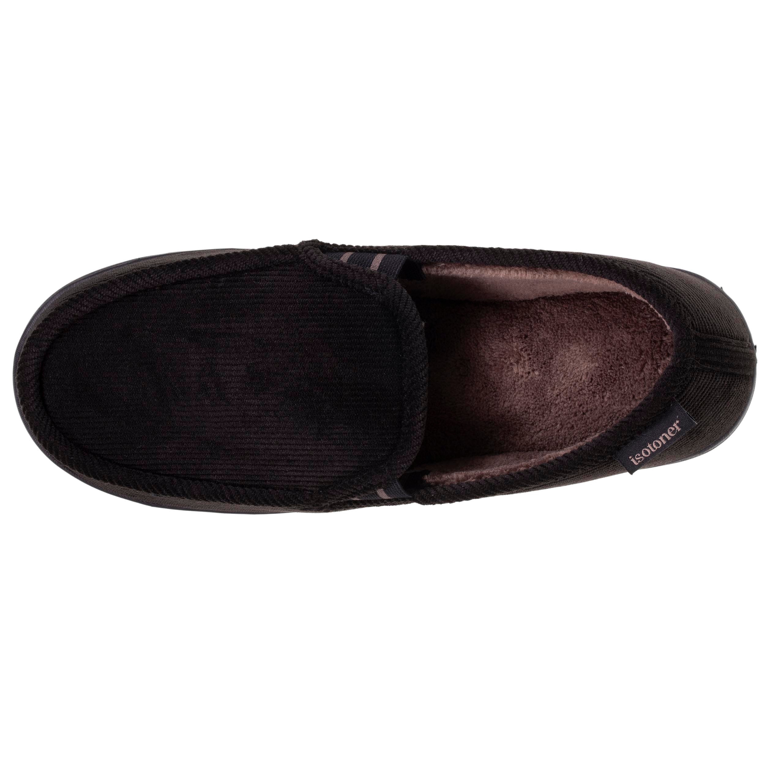 isotoner-mocassins-chaussons-homme-noir-confort-nuage image 2
