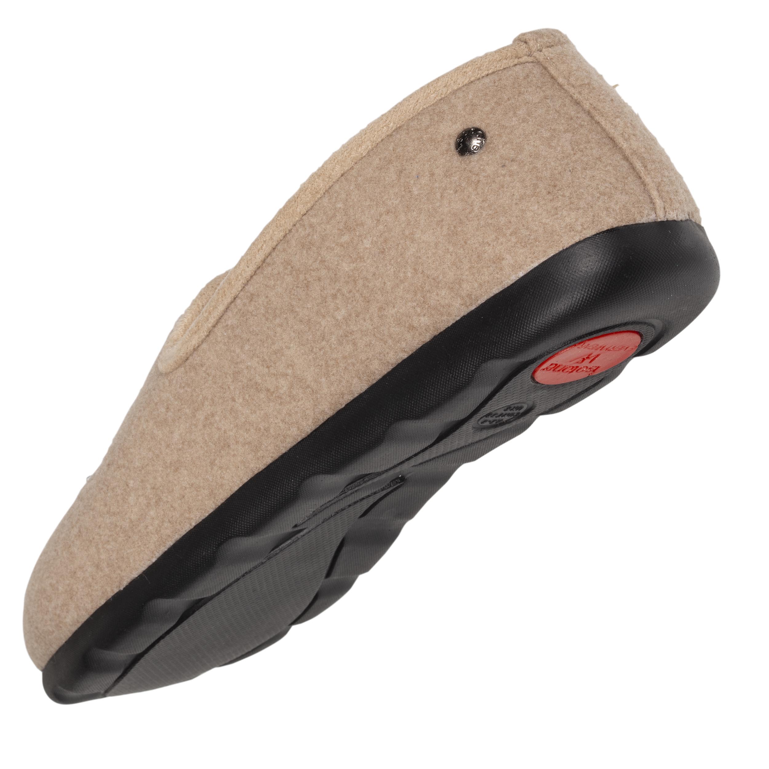 isotoner-chaussons-charentaises-femme-beige-broderie-chat image 5
