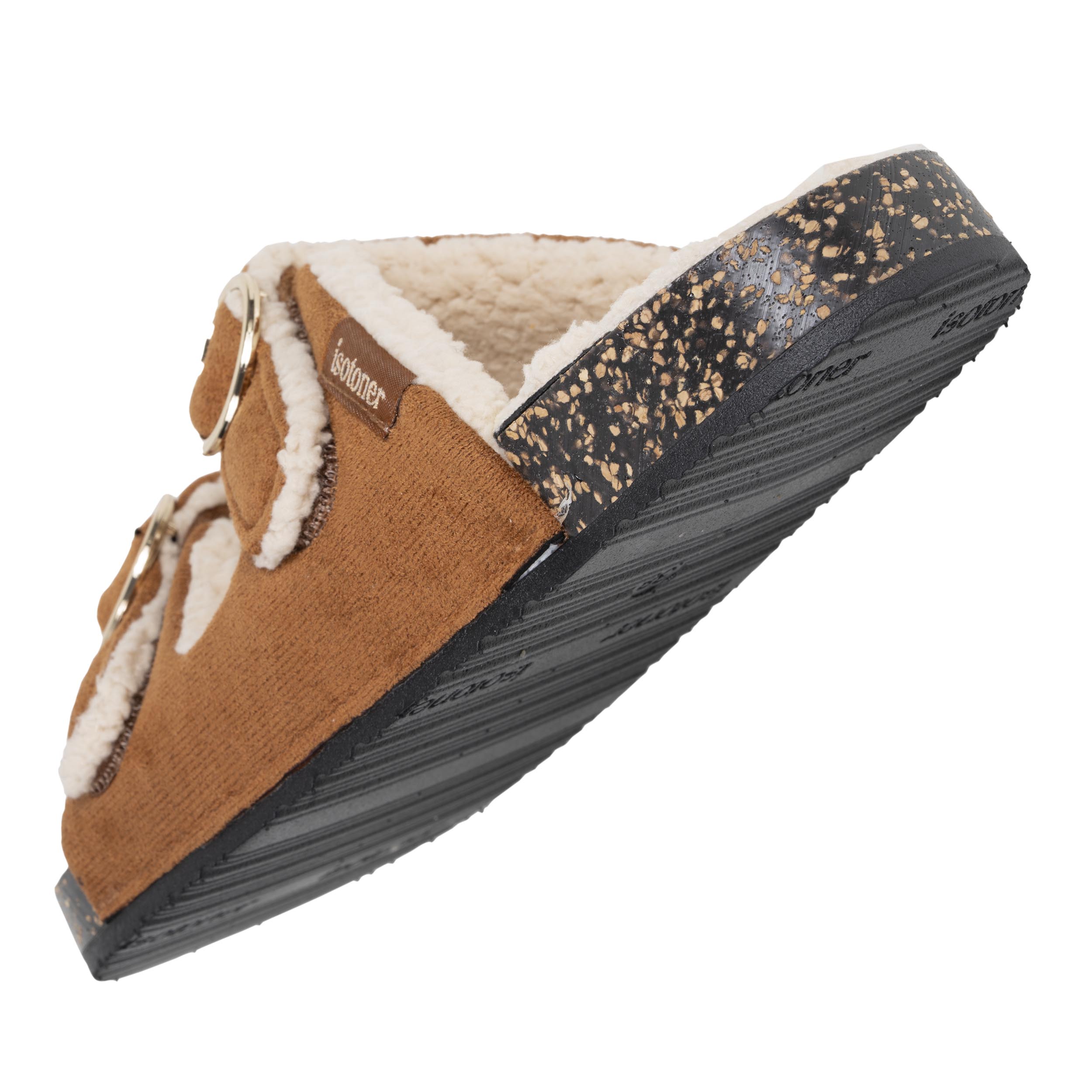 isotoner-mules-ouvertes-femme-camel-sherpa image 5