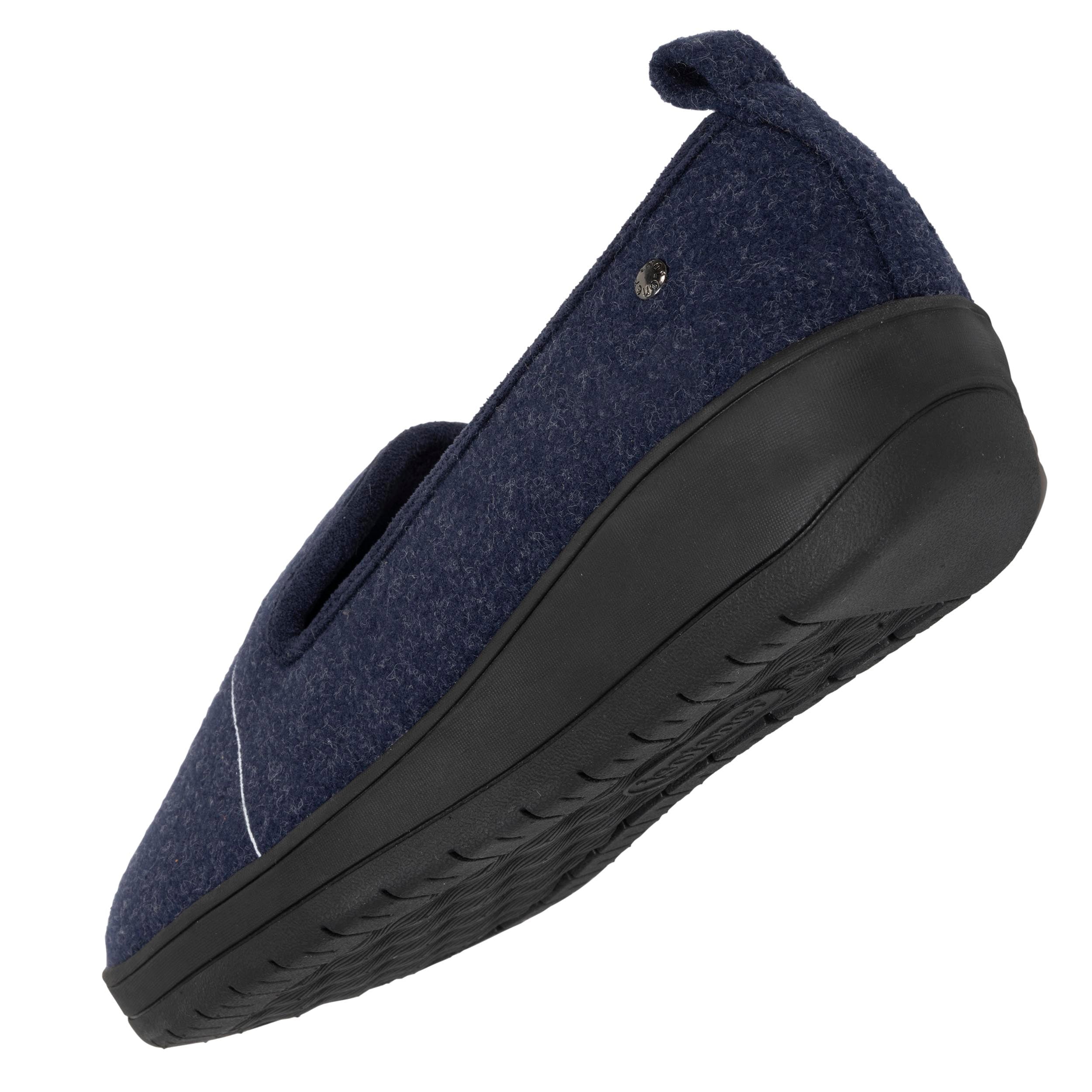 isotoner-chaussons-charentaises-femme-talon-marine-everywear image 5