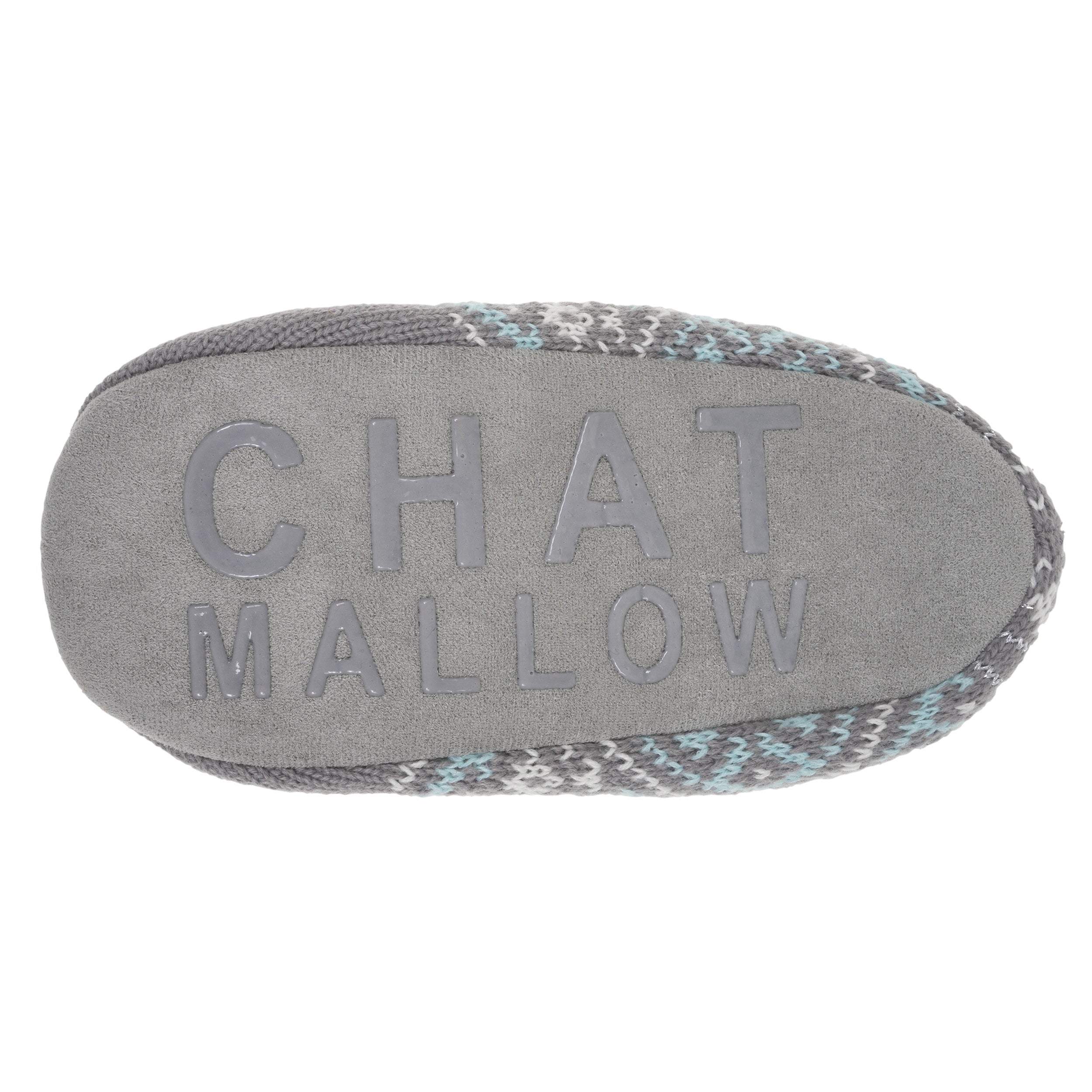 isotoner-chaussettes-chaussons-femme-jacquard-chat-gris image 4