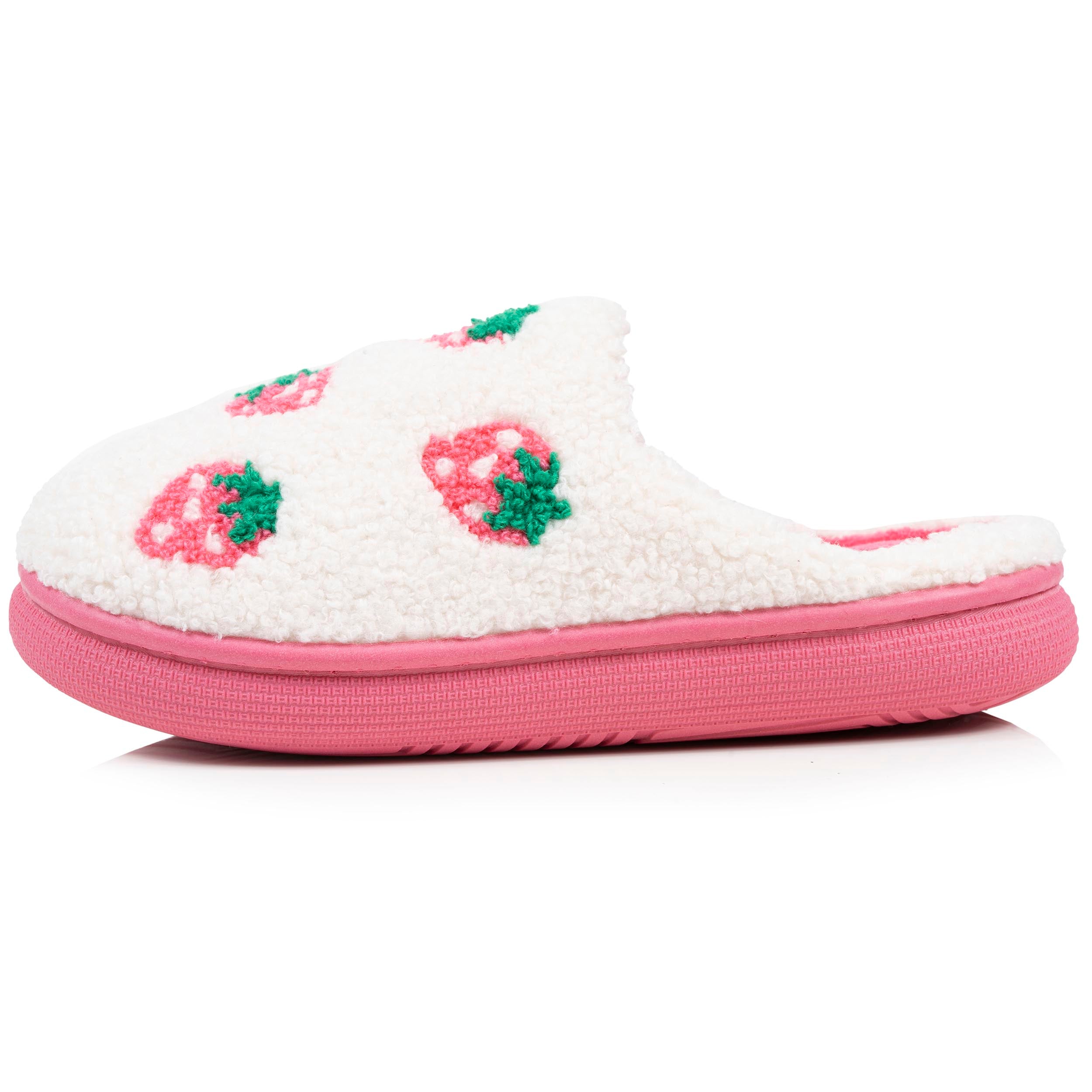 isotoner-chaussons-mules-junior-bloup-fille-ivoire-fraises image 3