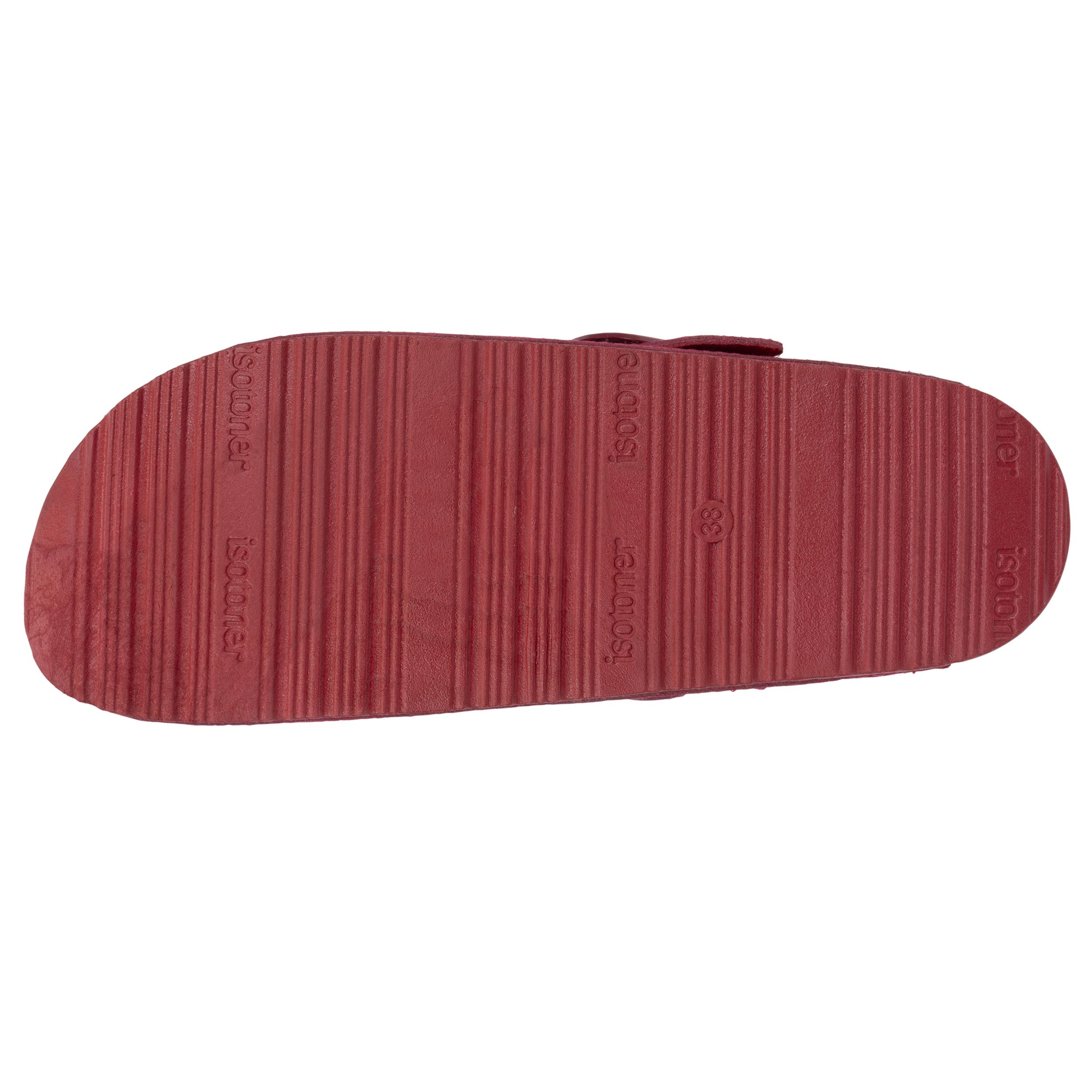 isotoner-mules-sabots-femme-cuir-framboise-semelle-cuir-xtra-flex image 4