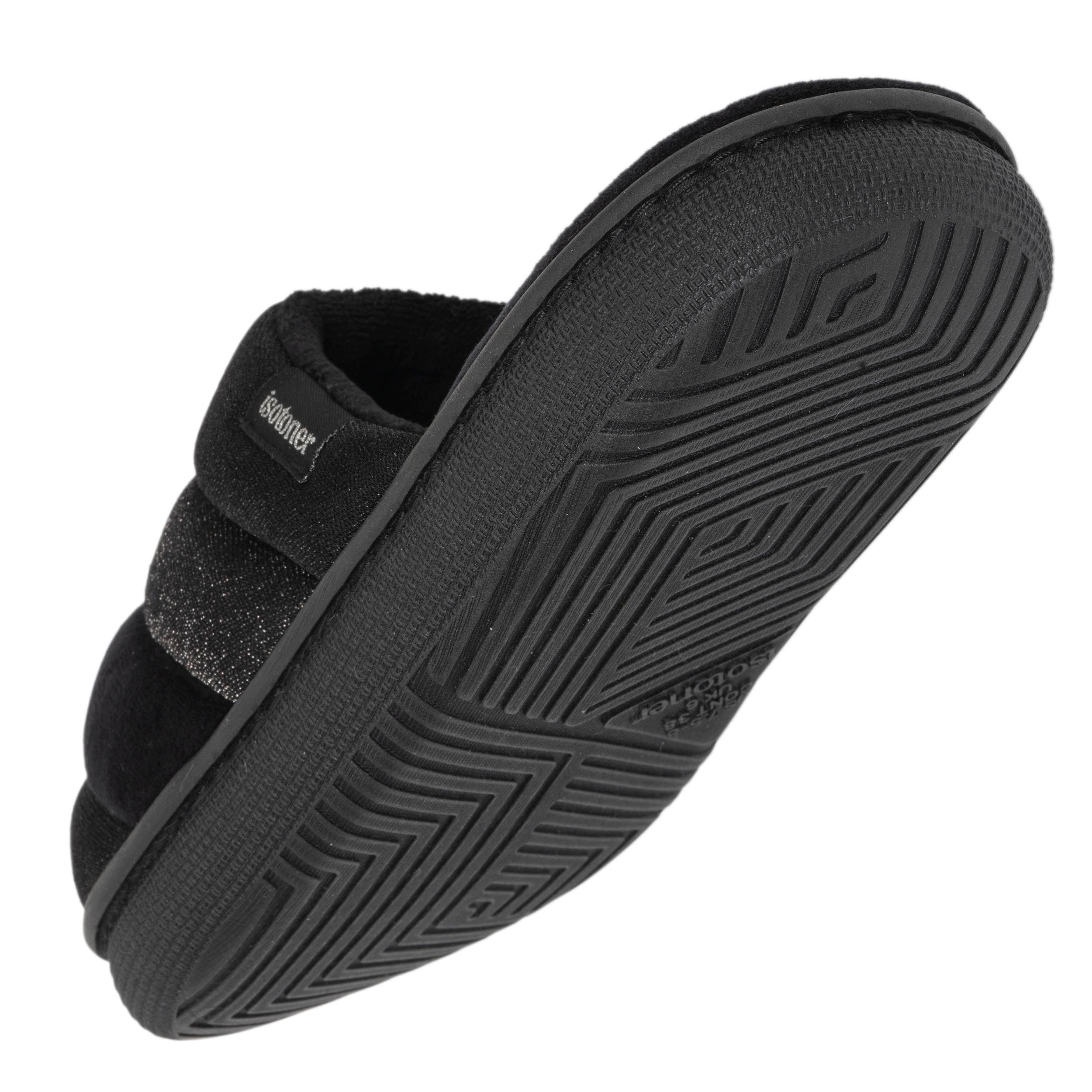 isotoner-chaussons-mules-femme-bloup-noir image 5
