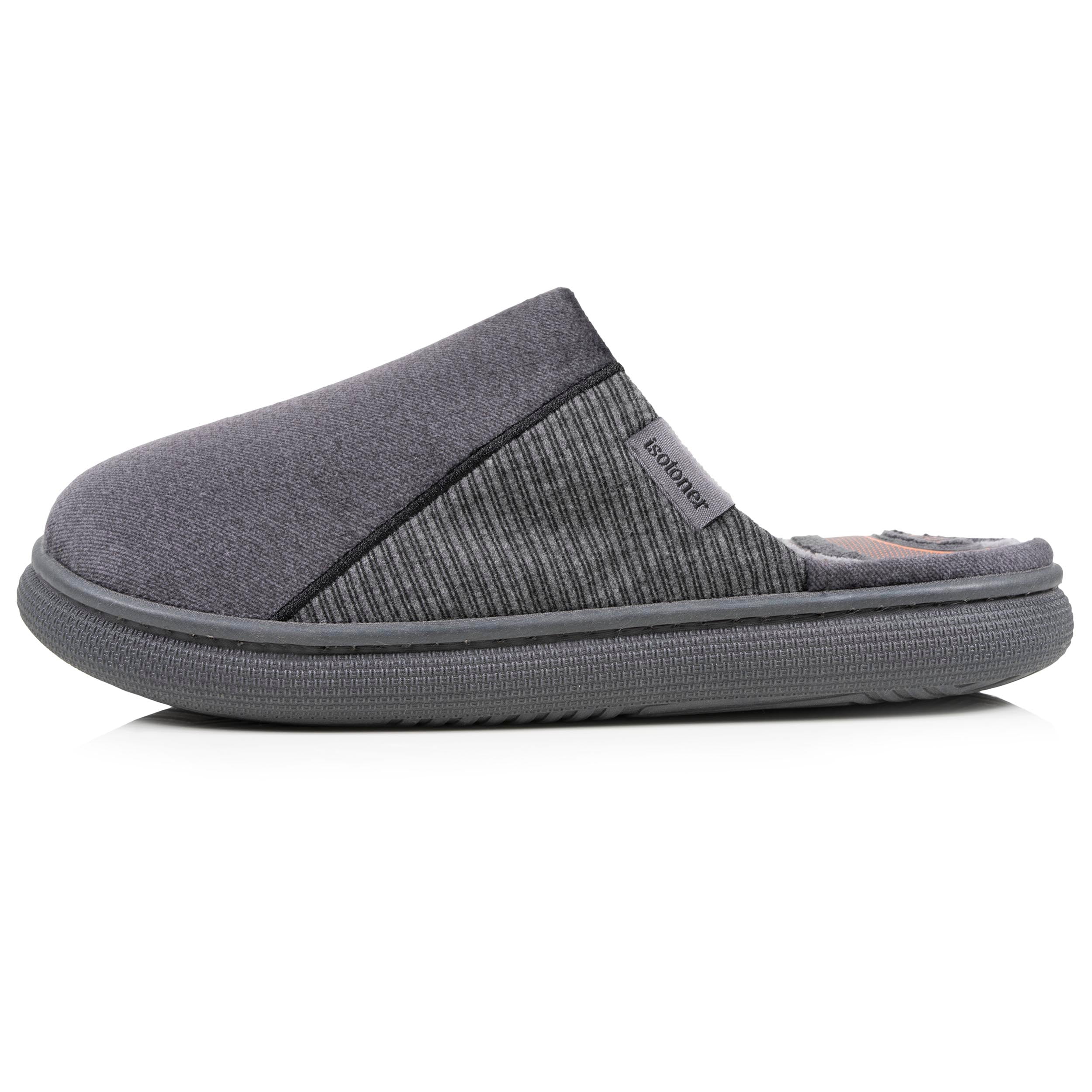isotoner-chaussons-mules-homme-bloup-gris-chin image 4