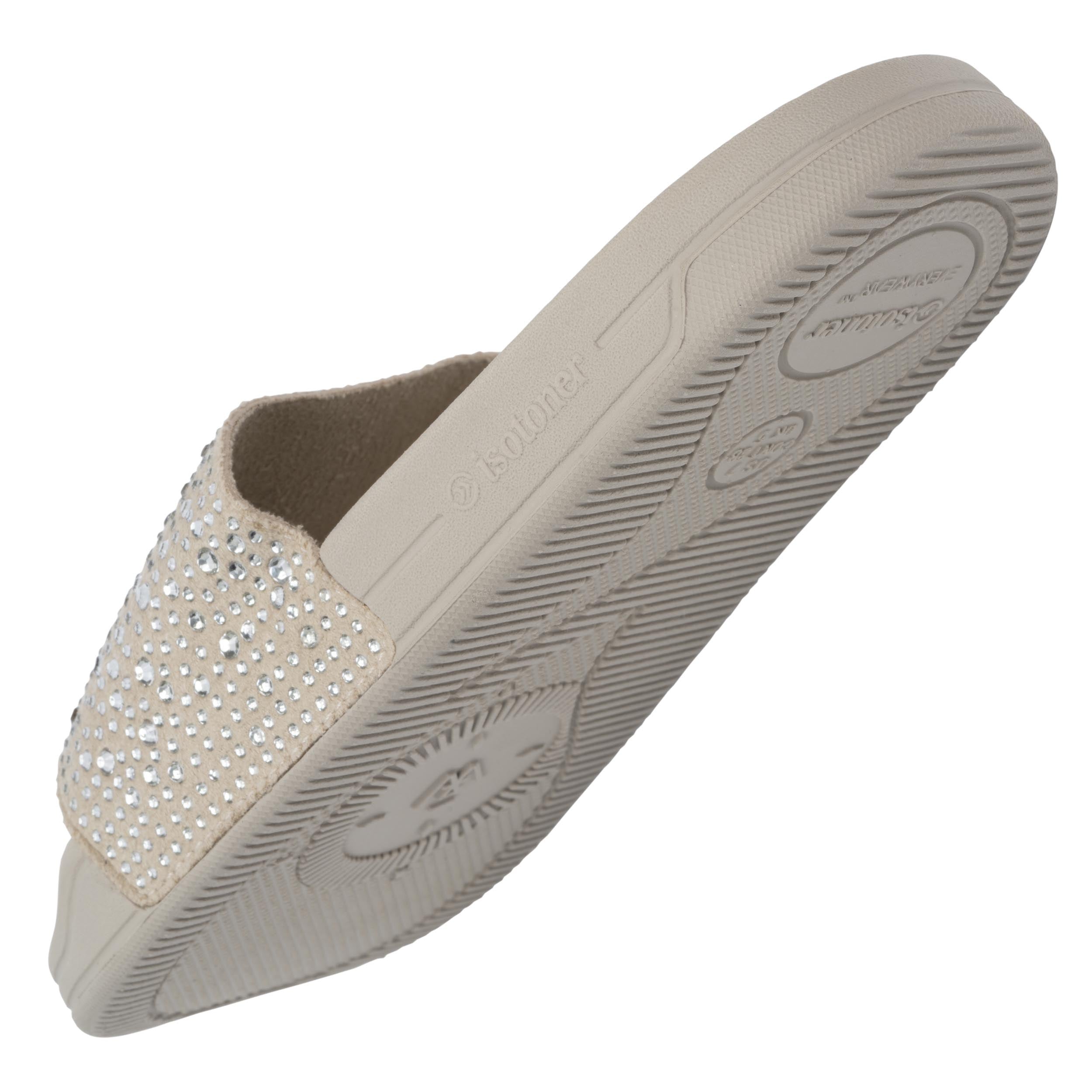 isotoner-mules-claquettes-femme-strass-beige-everywear image 5