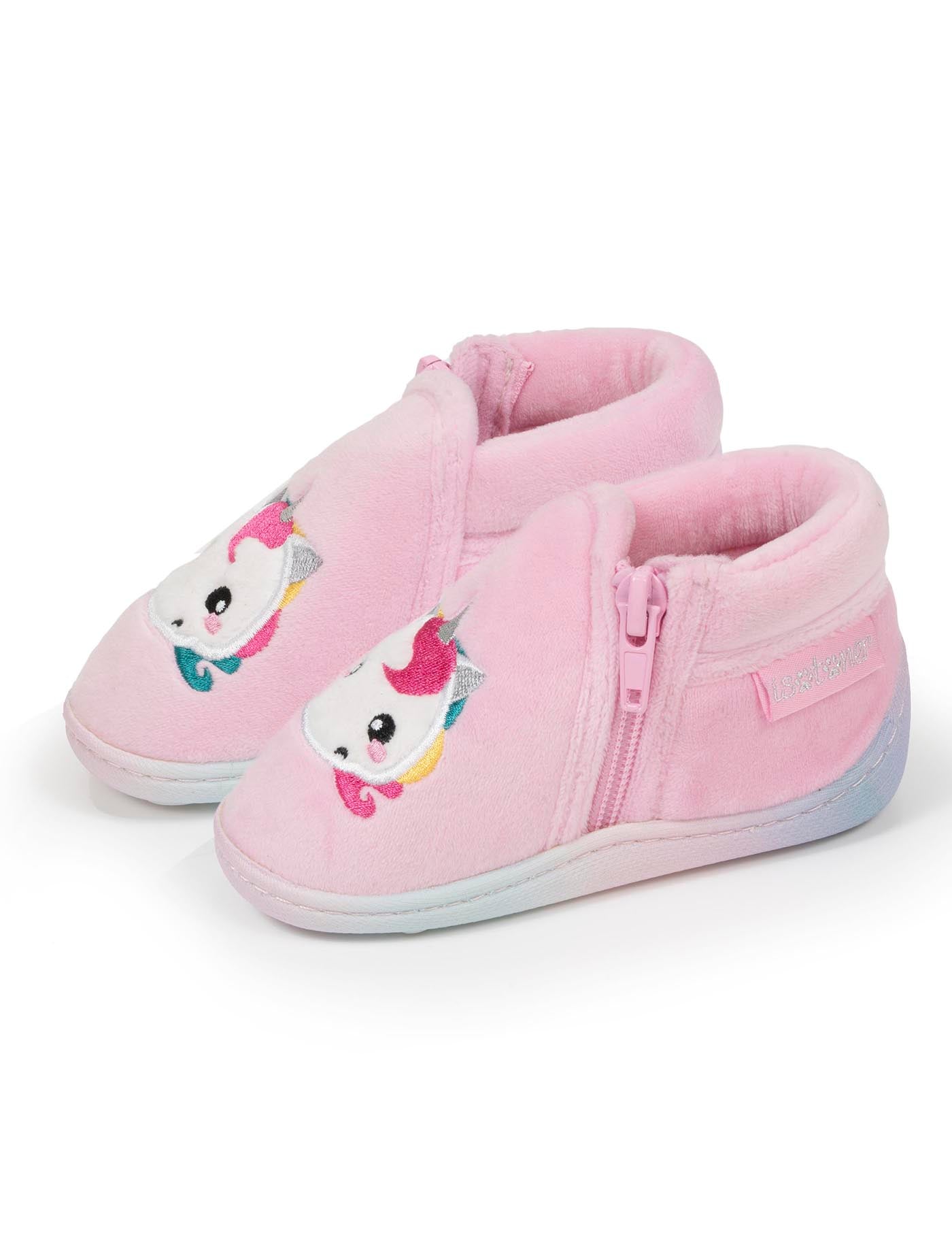 isotoner-chaussons-bottillons-zip-b-b-rose-licorne-antid-rapants image 6